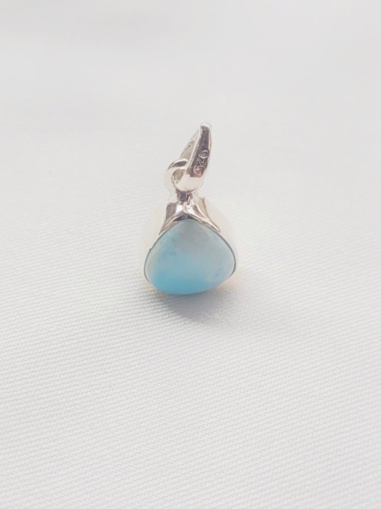 Larimar Teardrop 92.5 Silver Pendant (Without Chain)