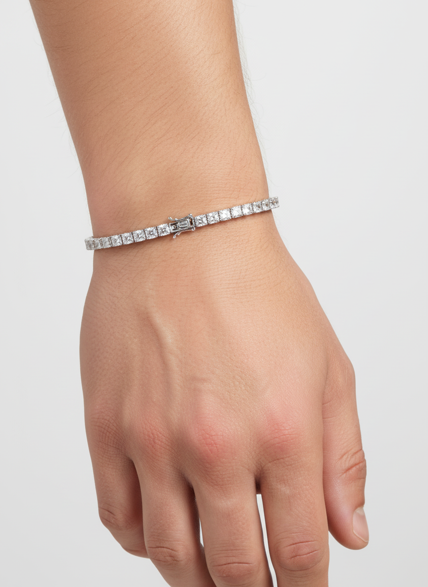 Elite CZ Studded Minimalistic Men's 92.5 Bracelet