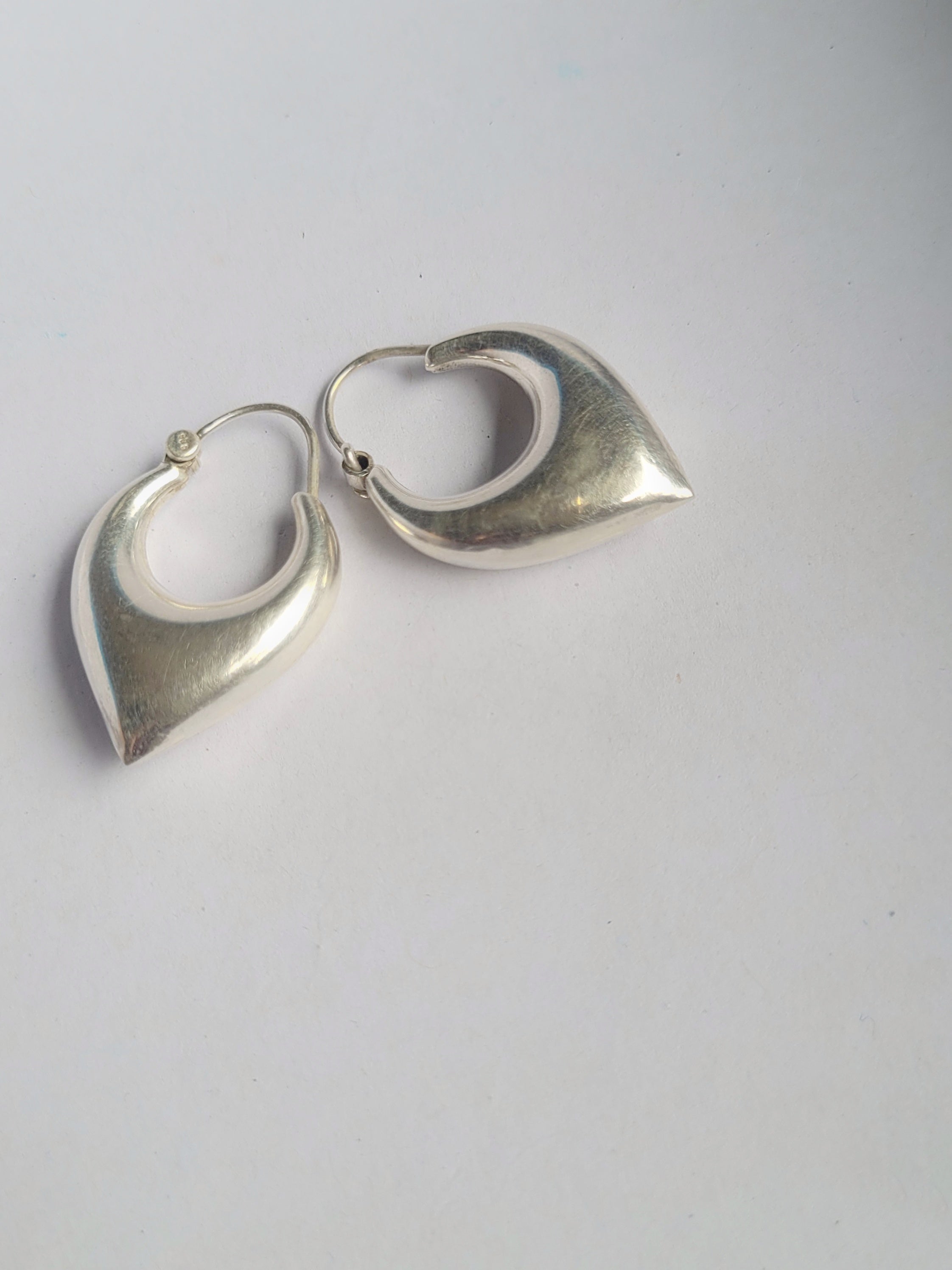 Chandrika Glow 92.5 Silver Statement Hoop Earrings