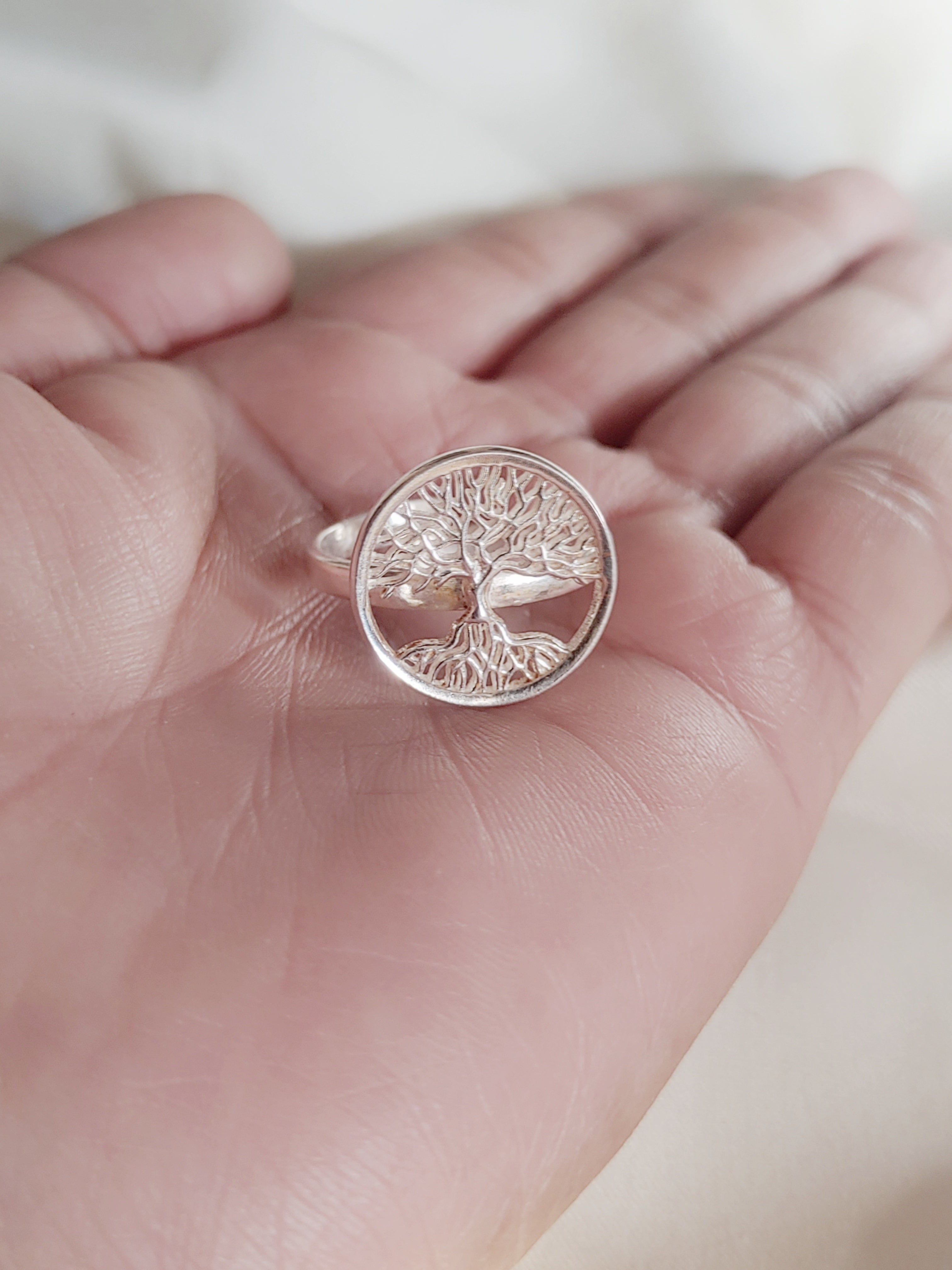 Vriksha Traditional 92.5 Silver Adjustable Ring