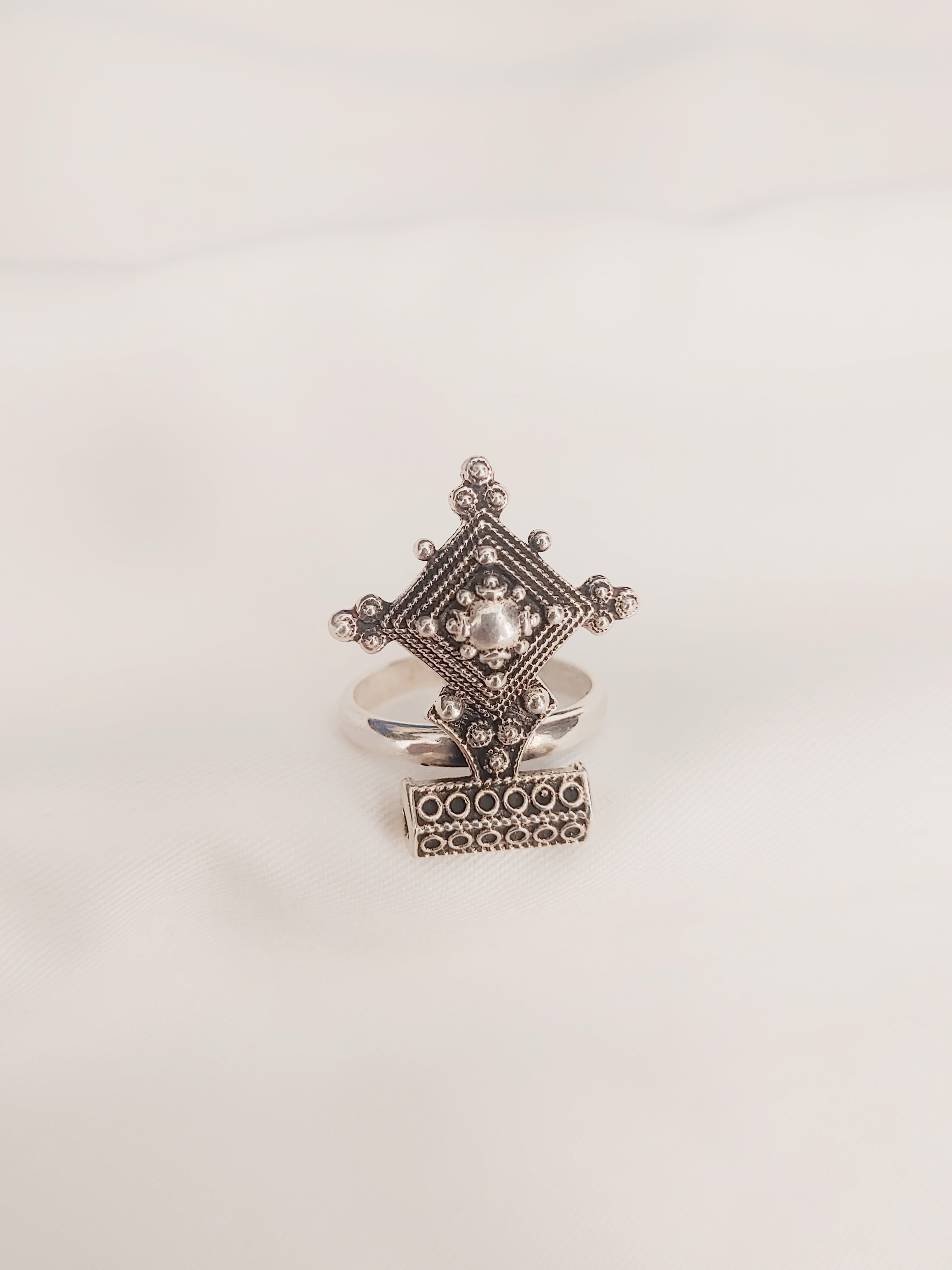 Mandakini Traditional 92.5 Silver Adjustable Ring