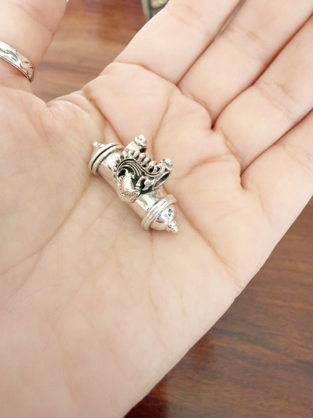 Dhol Pendant - 925 Silver Handcrafted Mayura Mangalsutra Pendant - Traditional
