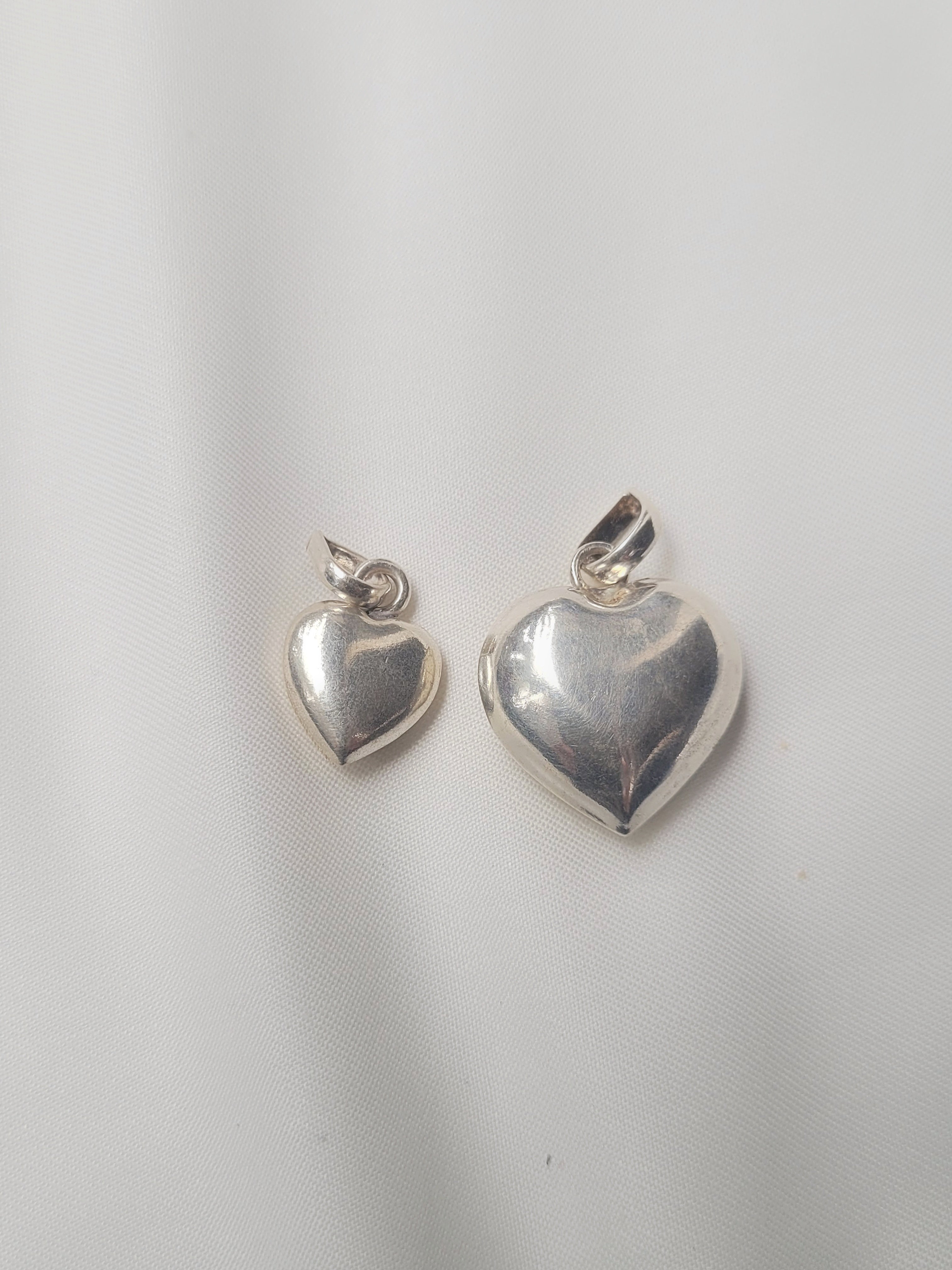 Puffed Heart 92.5 Silver Pendant (Without Chain) - Handcrafted