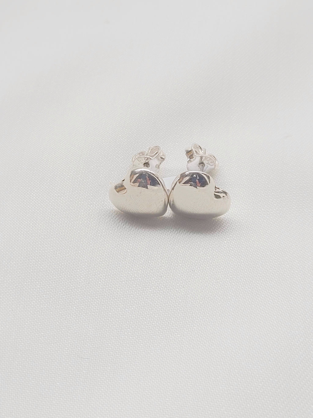 Silver Heart Studs 92.5 Silver Studs - Handcrafted