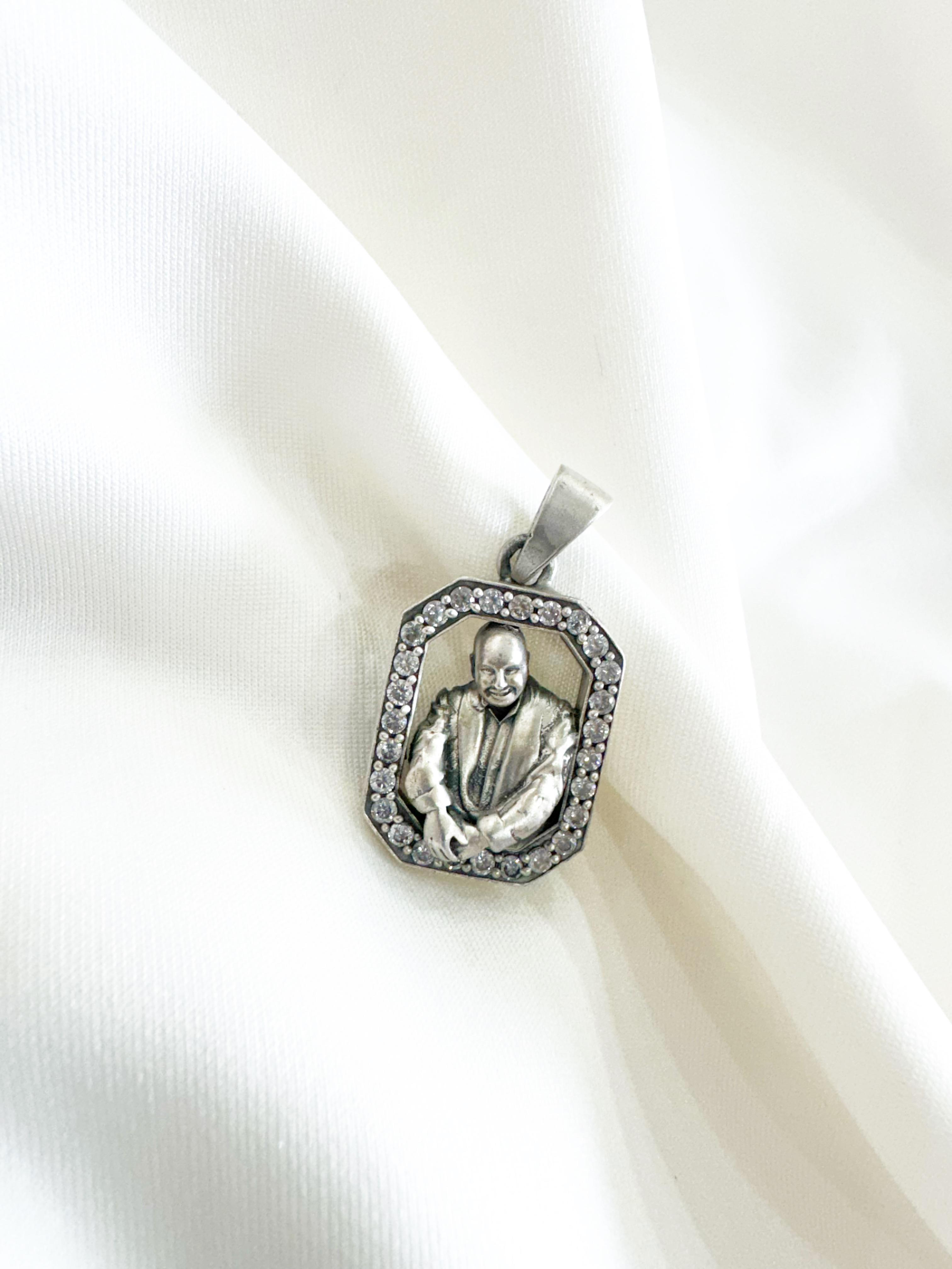 Guruji 92.5 Silver Handcrafted Kavach Pendant (With or Without Chain)