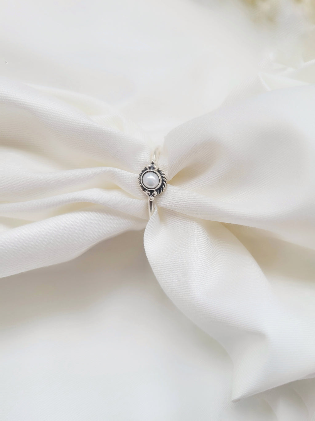 Moon Whisper Adjustable 92.5 Silver Handcrafted Ring
