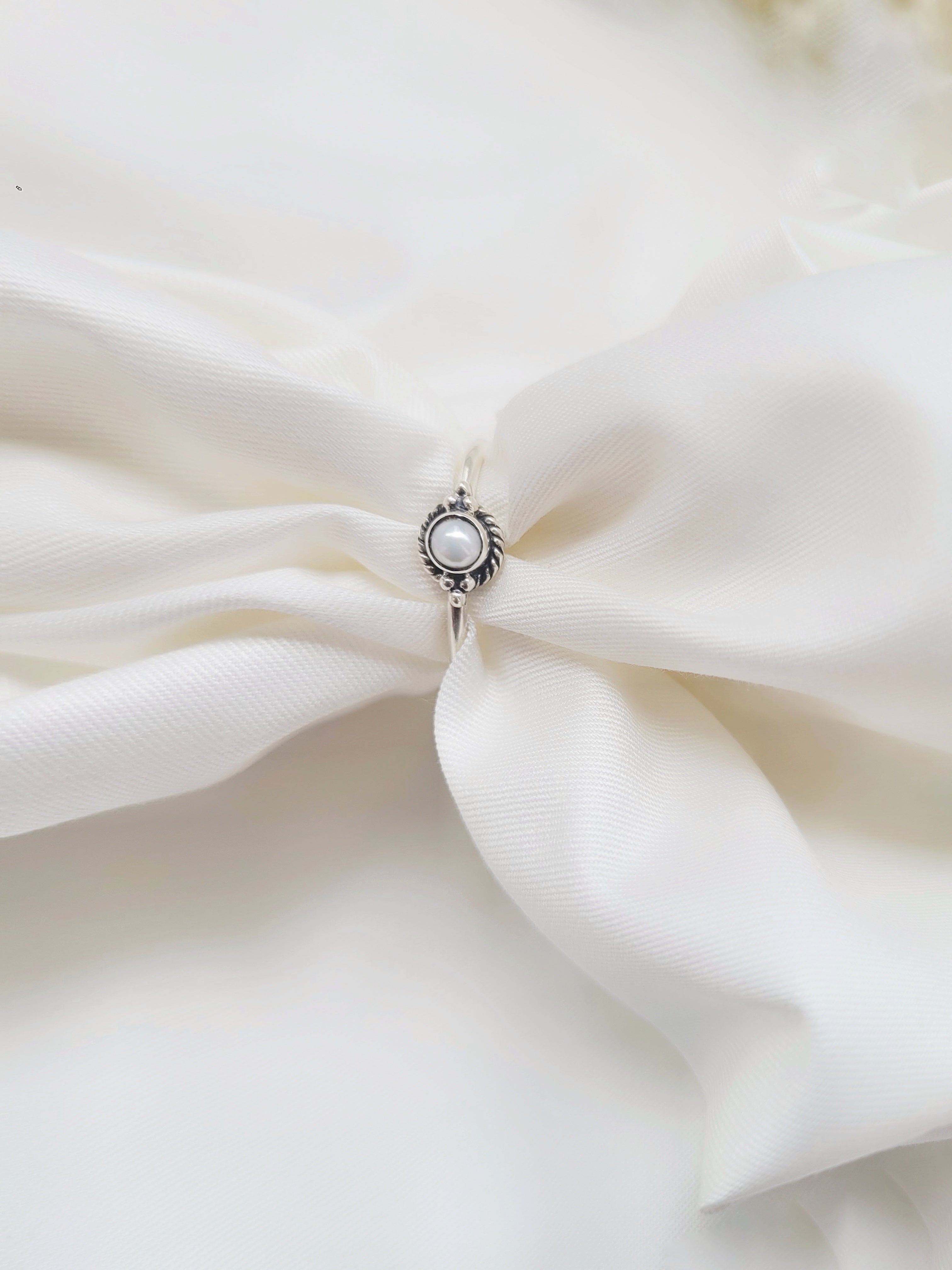 Moon Whisper Adjustable 92.5 Silver Handcrafted Ring
