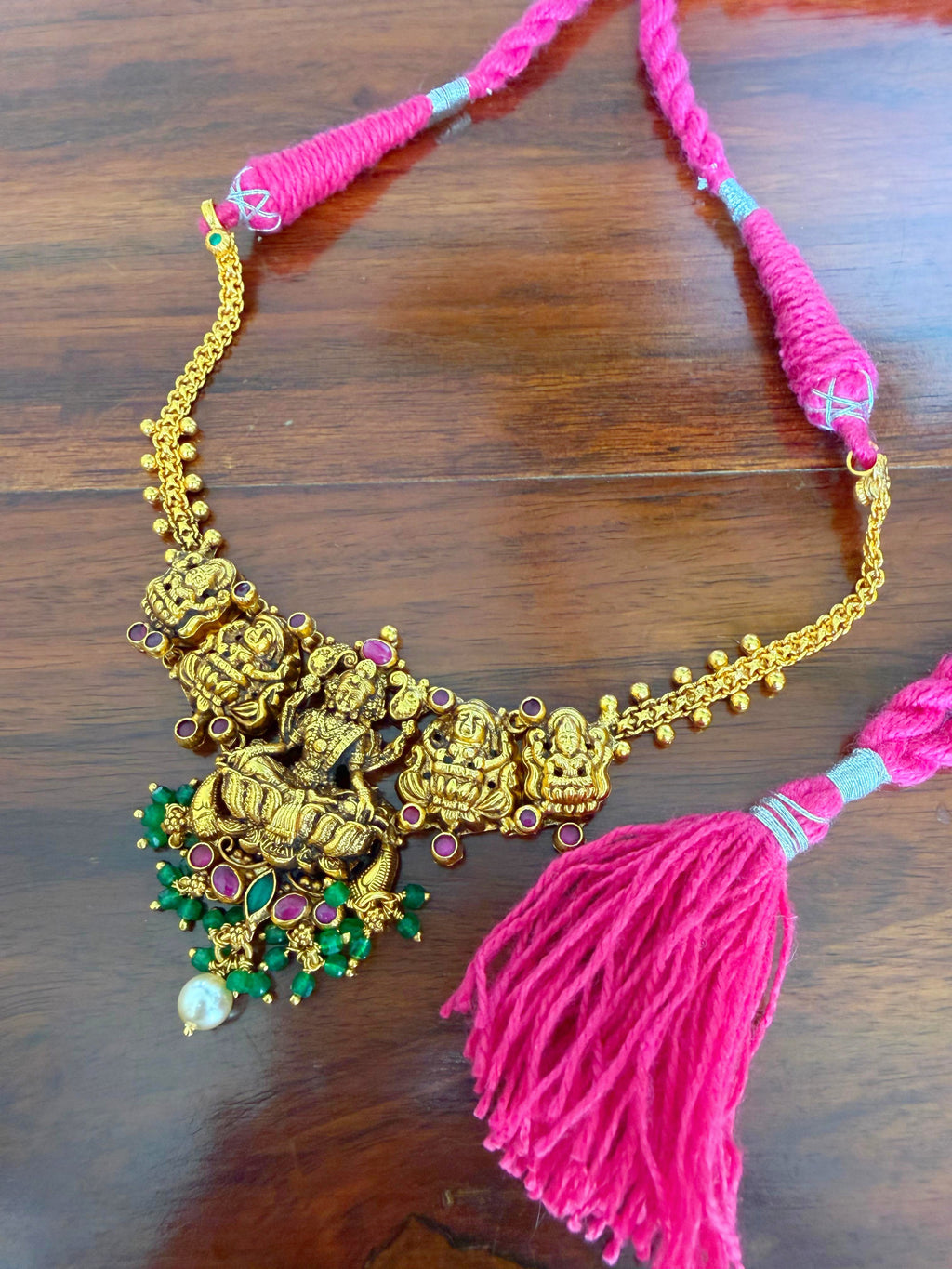 Shrivalli Haar - 925 Silver Gold Plated Temple Necklace