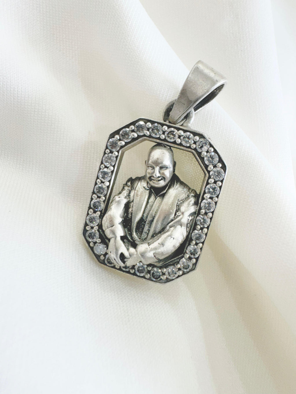 Guruji 92.5 Silver Handcrafted Kavach Pendant (With or Without Chain)