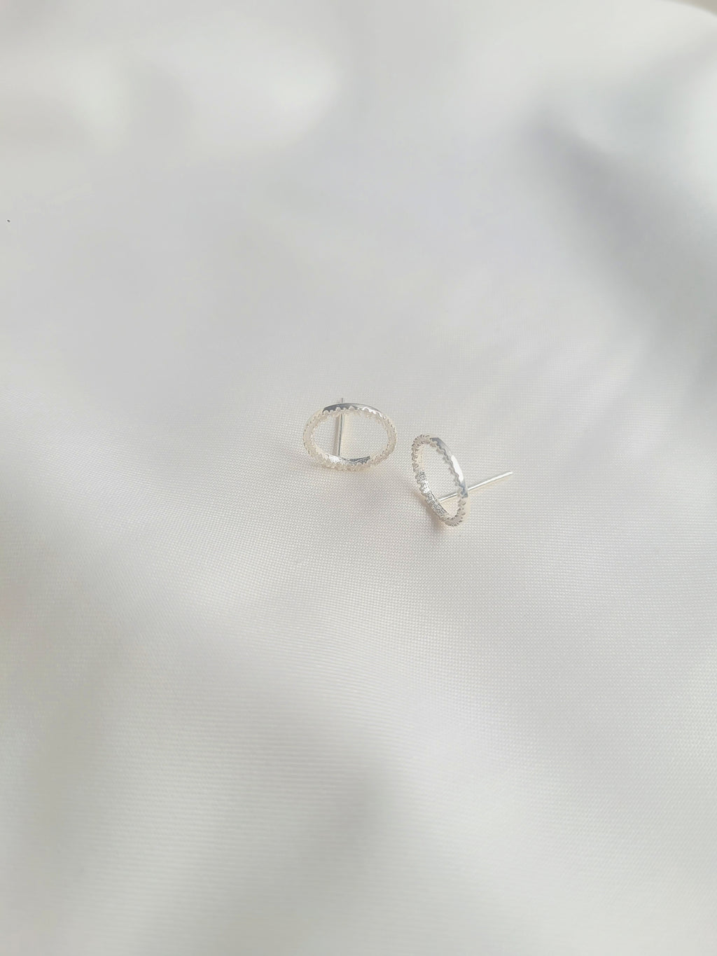 Jyoti Chakra 92.5 Silver Statement Studs Earrings