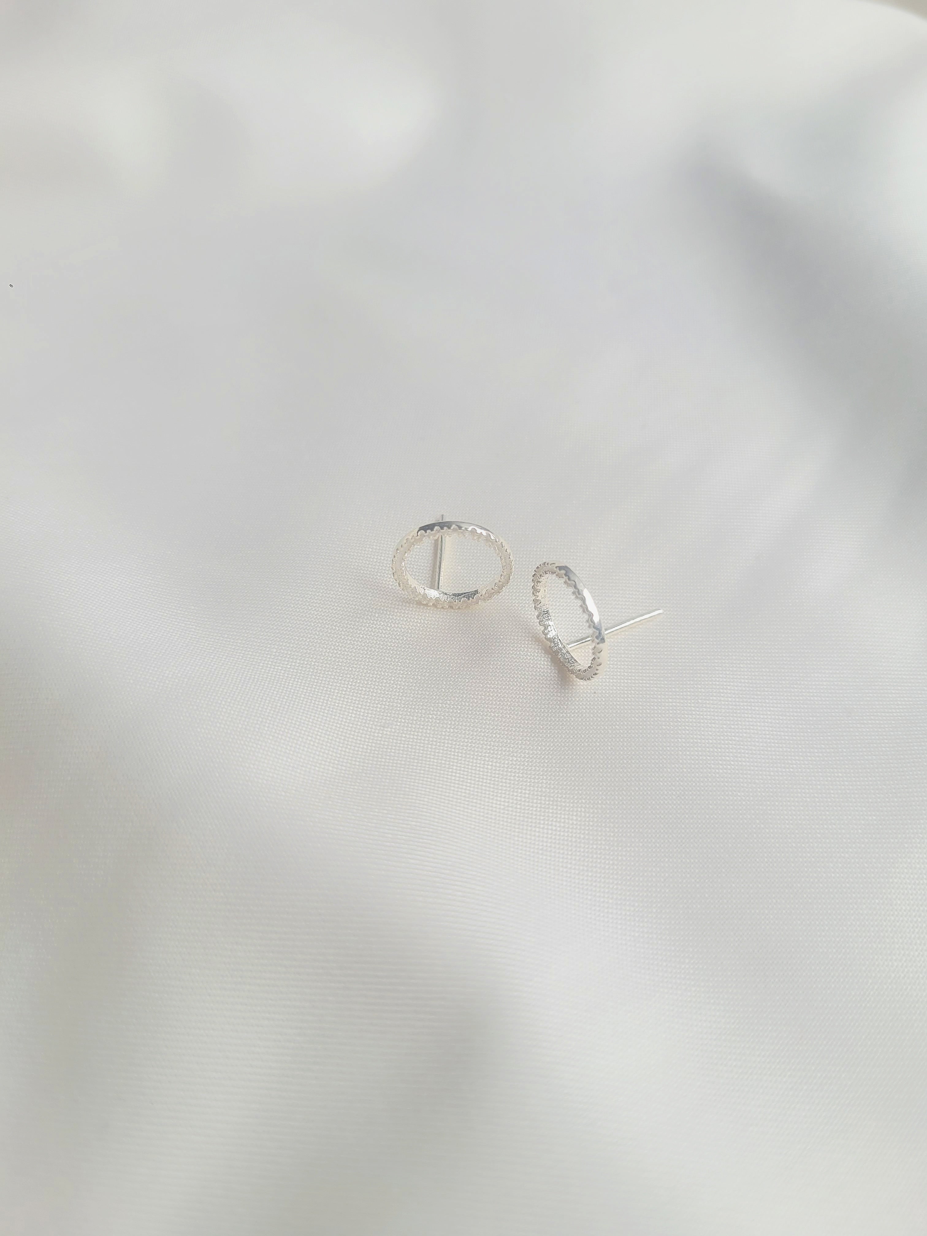 Jyoti Chakra 92.5 Silver Statement Studs Earrings