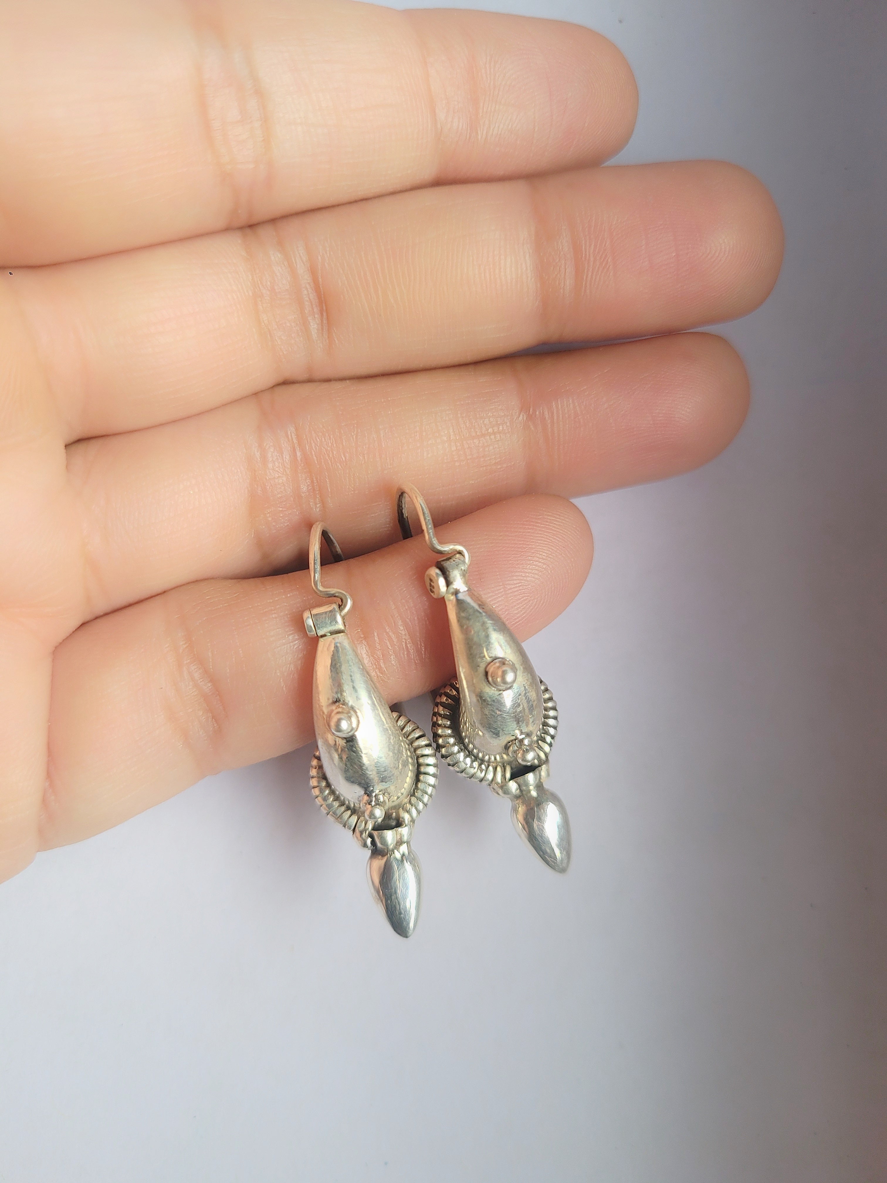 Chandrika Crescent Dagger 92.5 Silver Statement Hoop Earrings