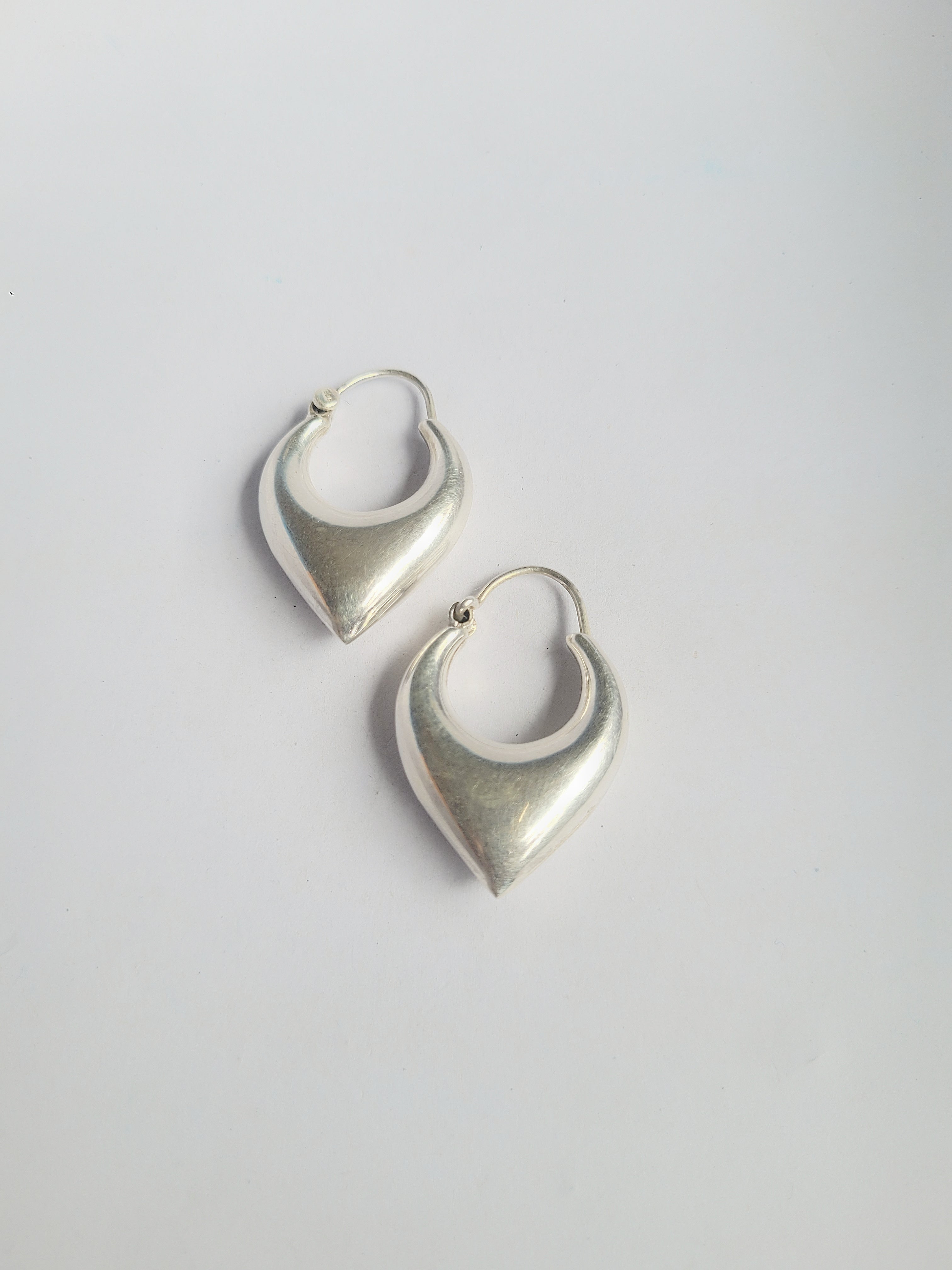 Chandrika Glow 92.5 Silver Statement Hoop Earrings