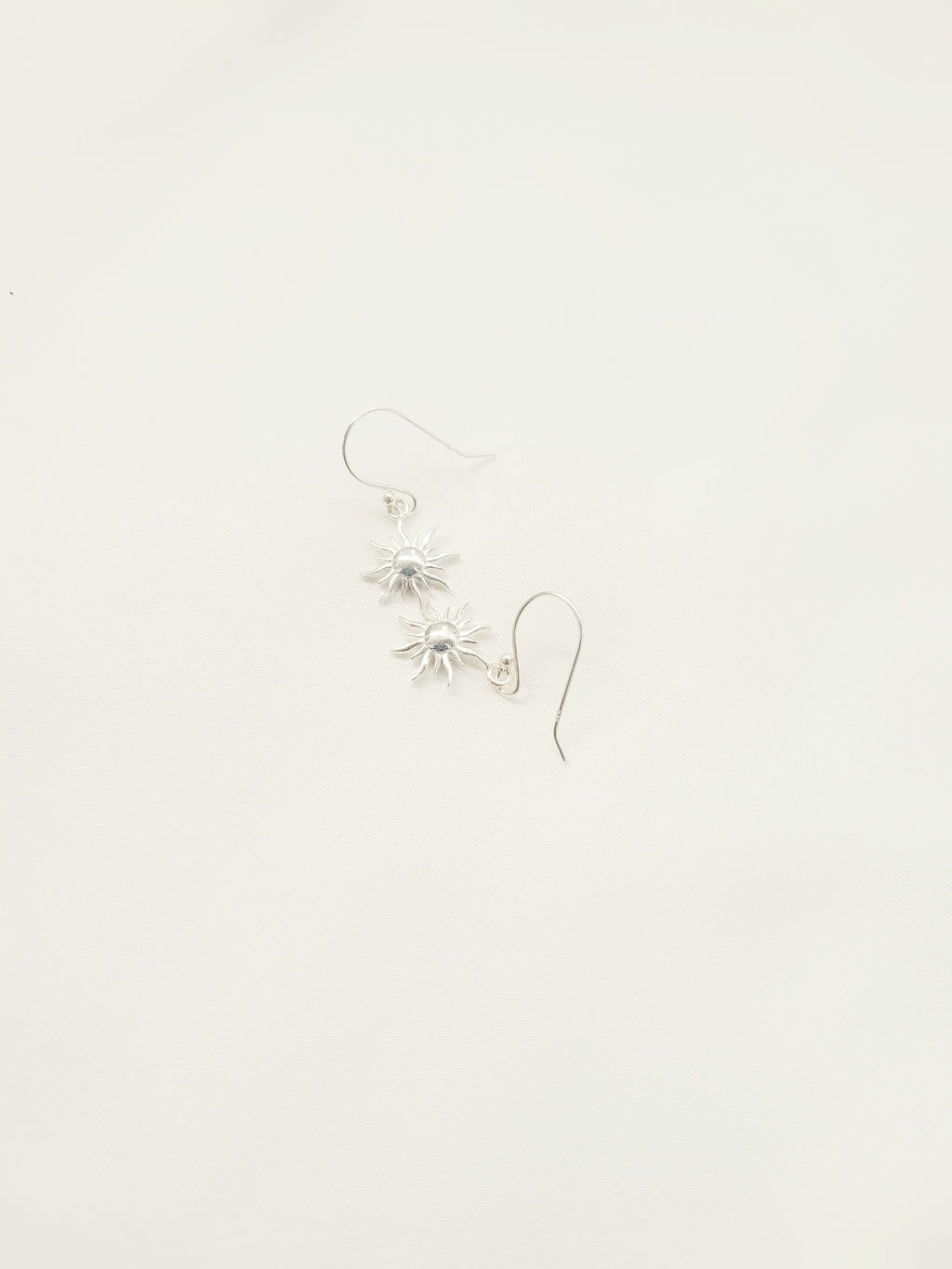 Sun Glow 92.5 Silver Drop Earrings - Handcrafted