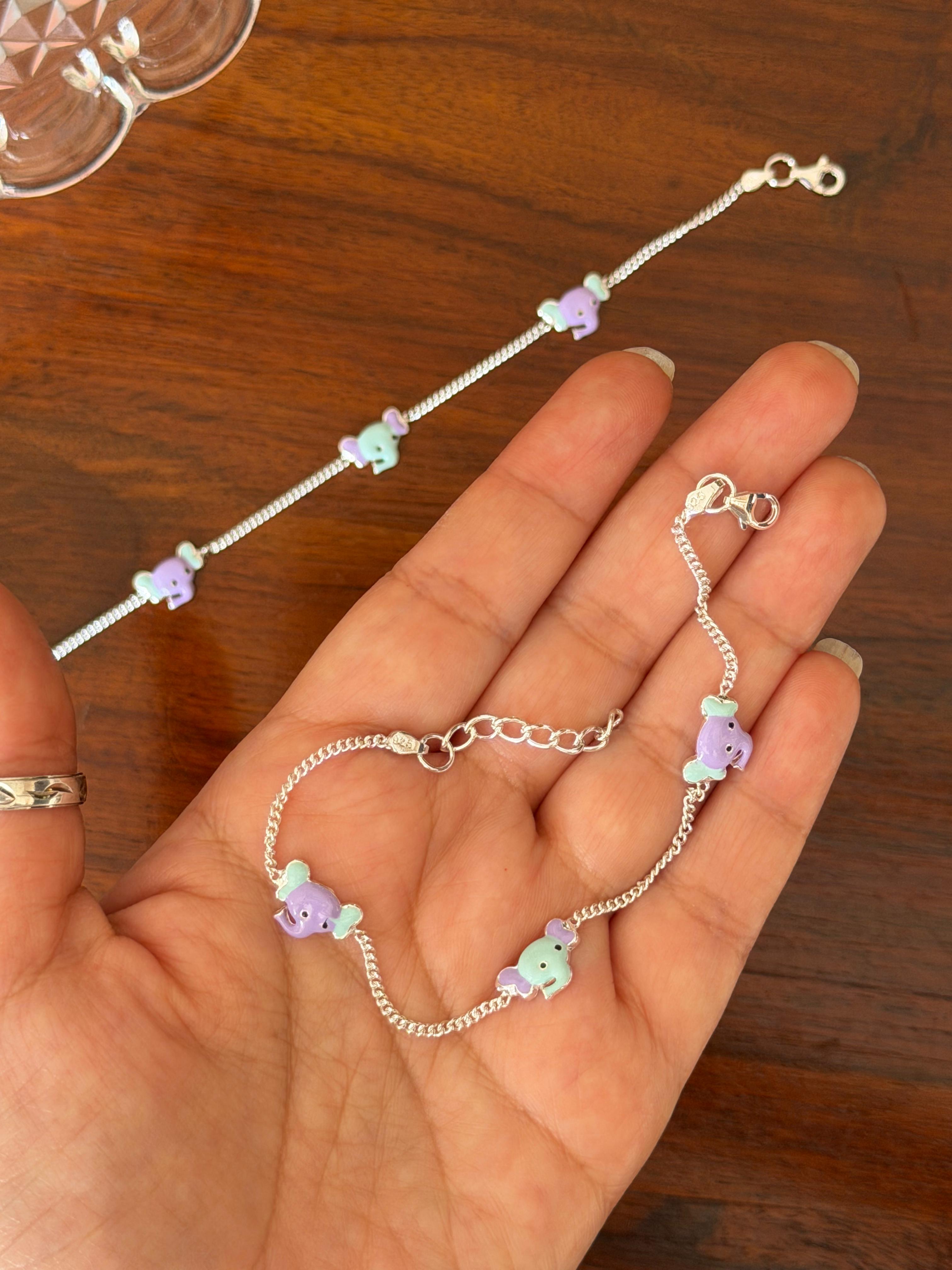 Gajmukh Little Steps - 92.5 Silver Anklets for Kids