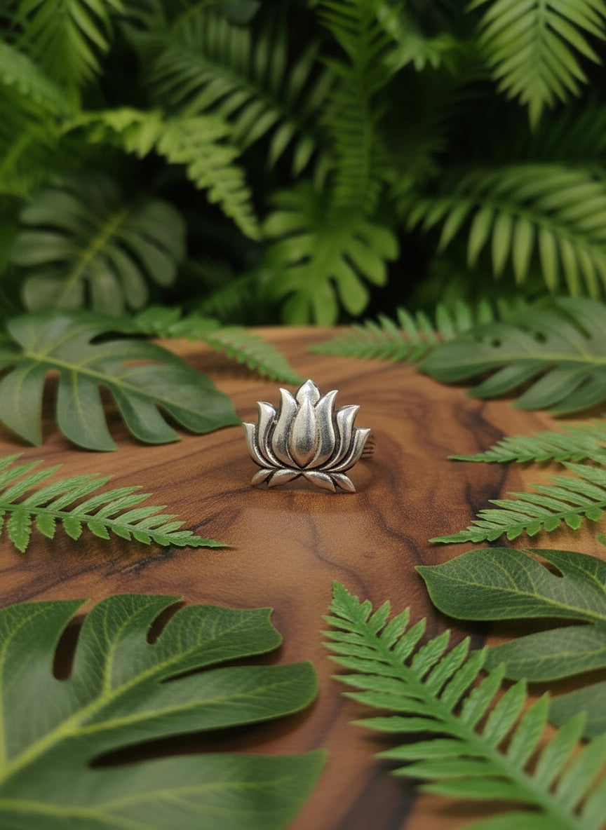 Kamalika Traditional 92.5 Silver Adjustable Ring