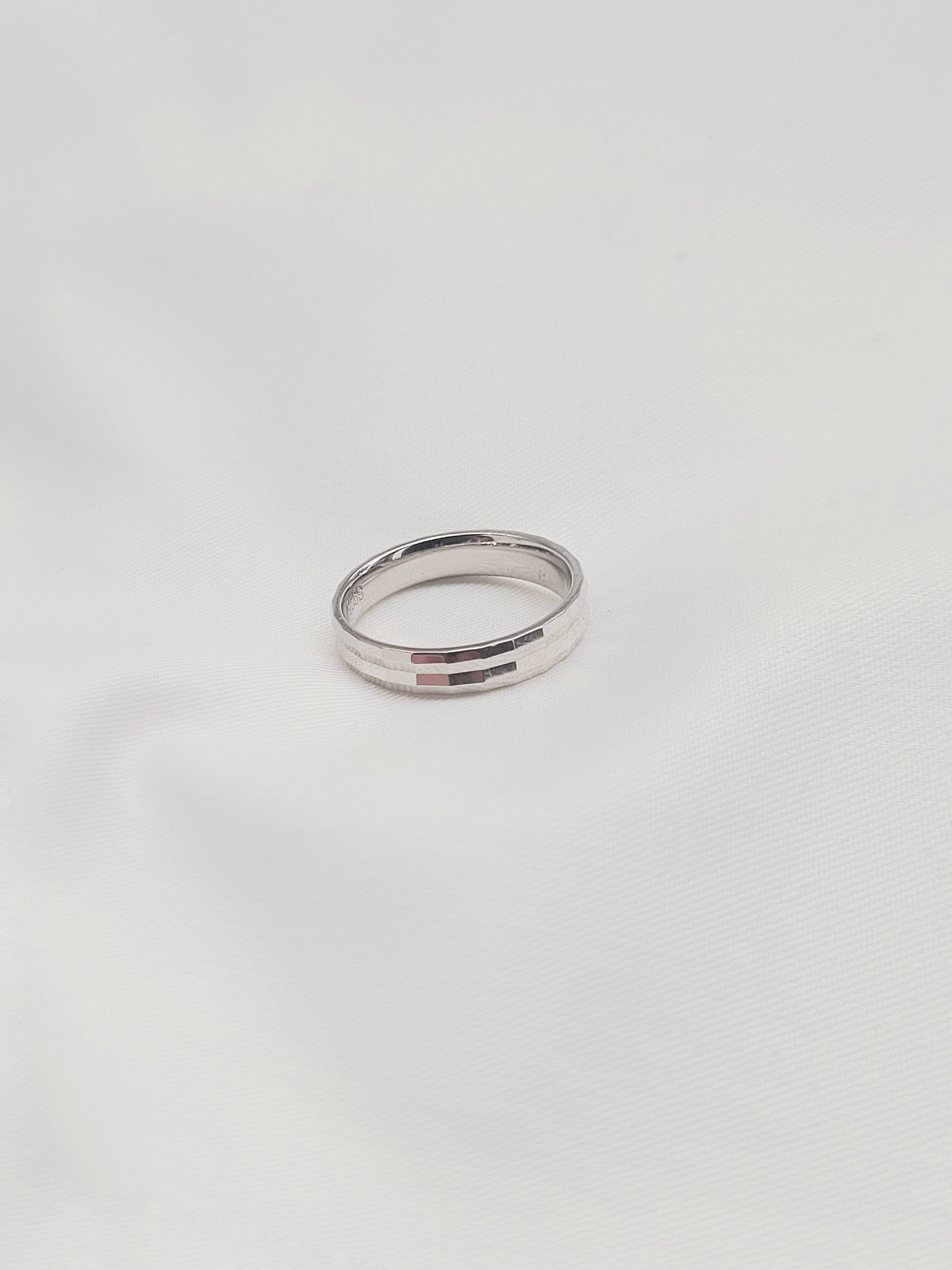 Duo Edge Band 92.5 Silver Ring