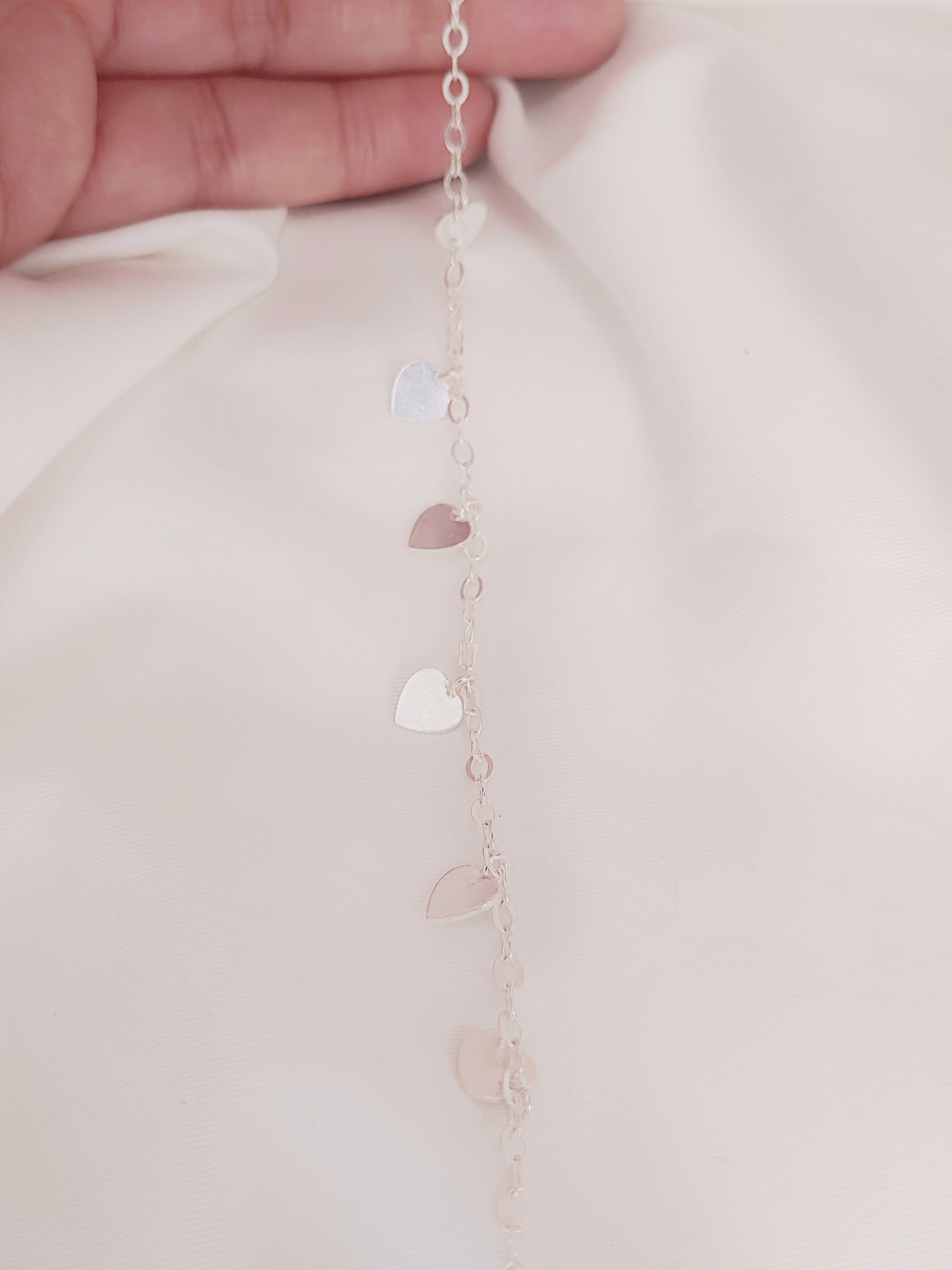 Sagarika – Heart Charm Bracelet 92.5 Silver