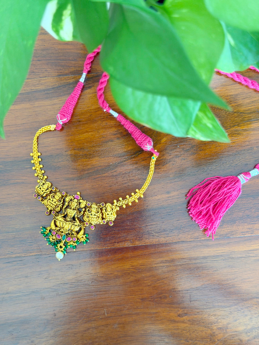 Shrivalli Haar - 925 Silver Gold Plated Temple Necklace