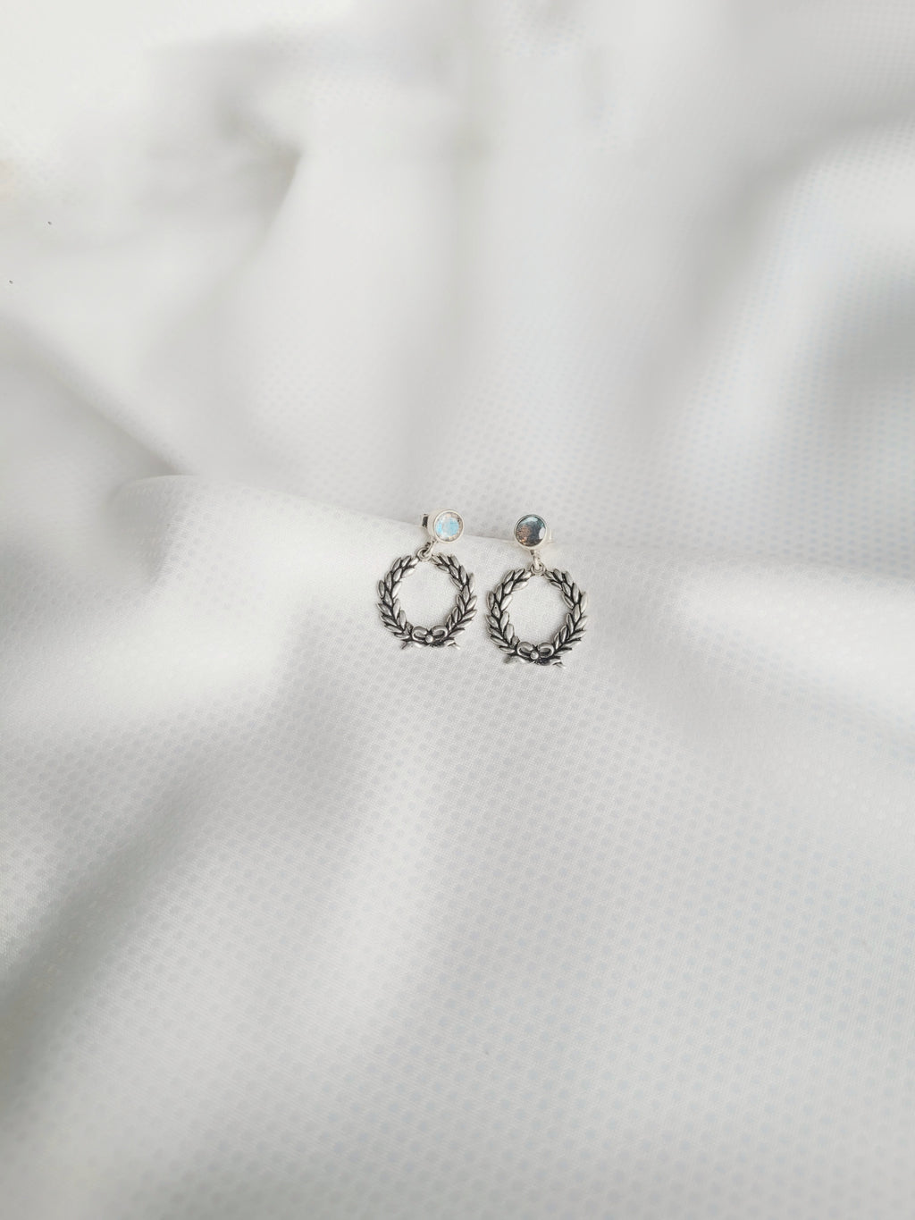 Eternal Loop Hoops 92.5 Silver drops Studs - Handcrafted
