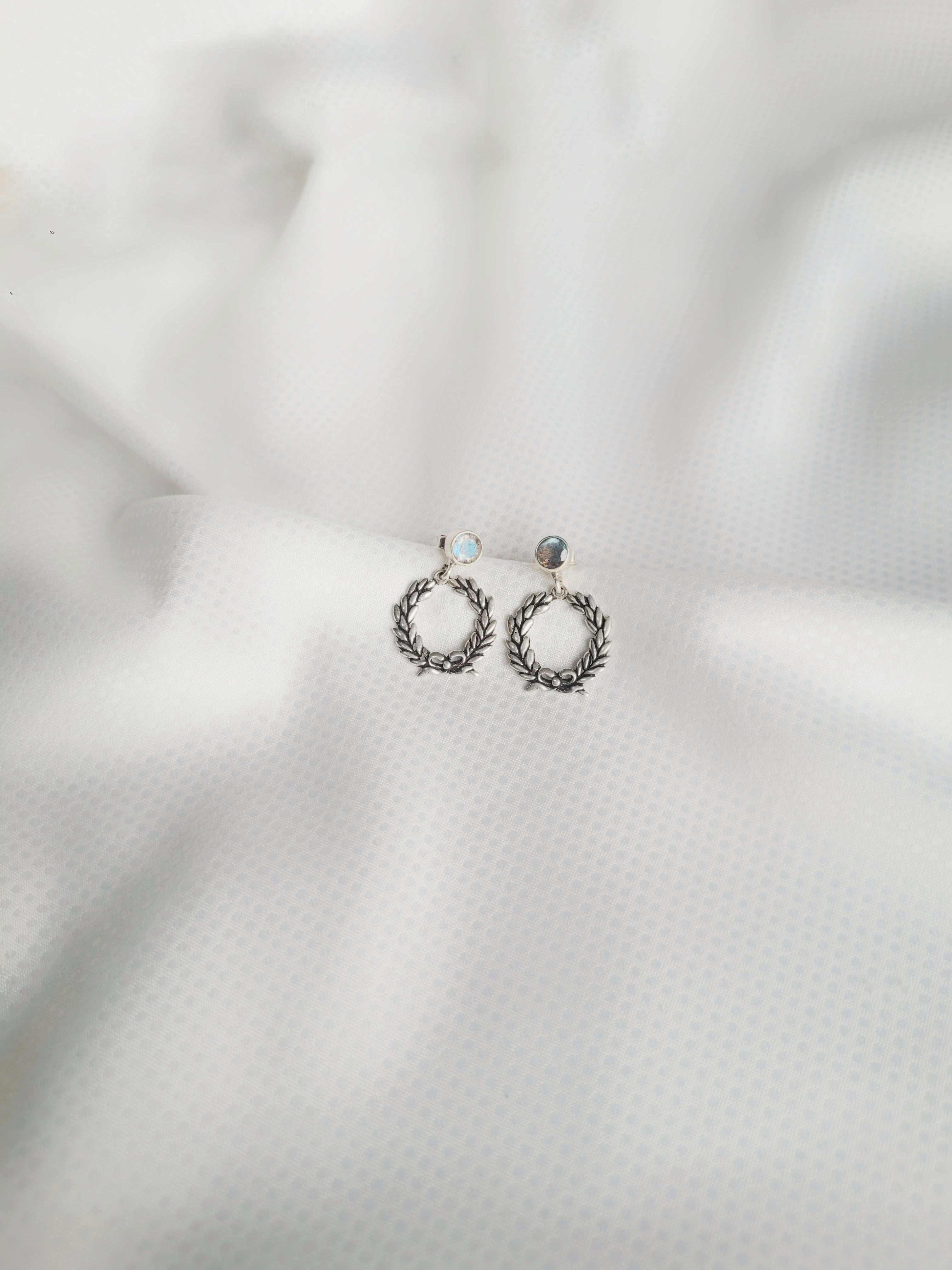 Eternal Loop Hoops 92.5 Silver drops Studs - Handcrafted