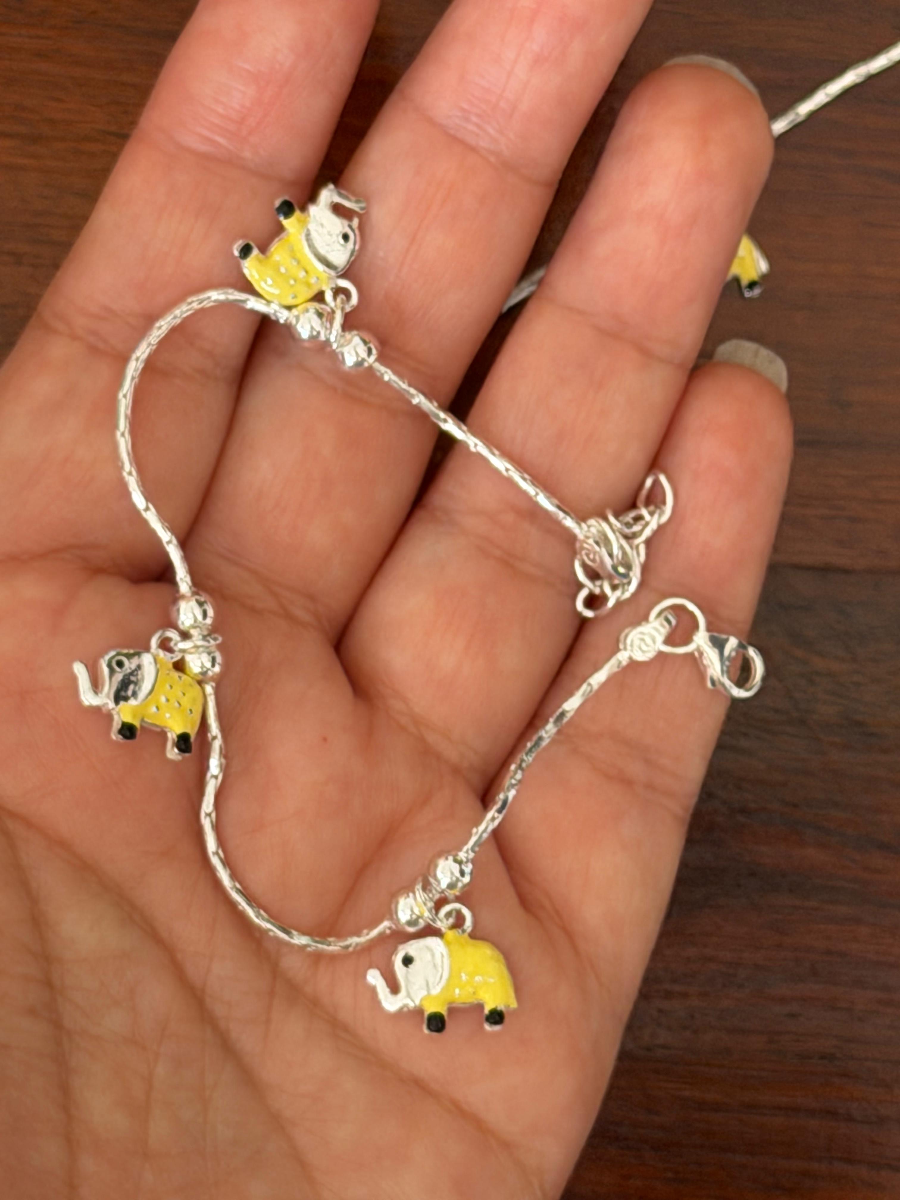 Gannu Little Steps - 92.5 Silver Anklets for Kids