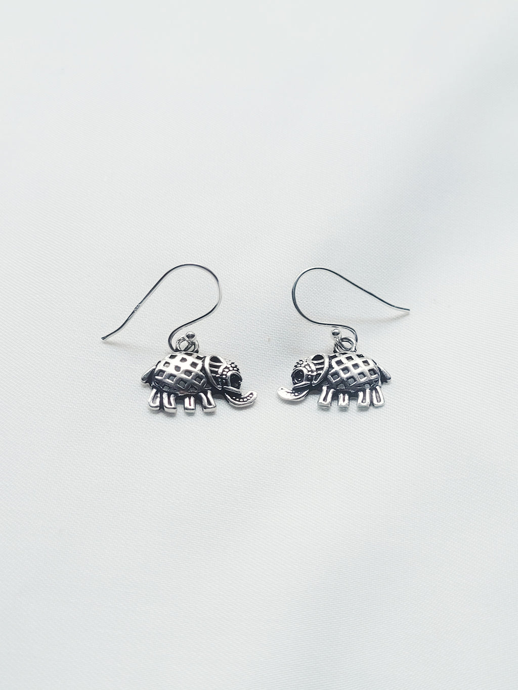 Haathi Charm 92.5 Silver Drop Earrings - Handcrafted