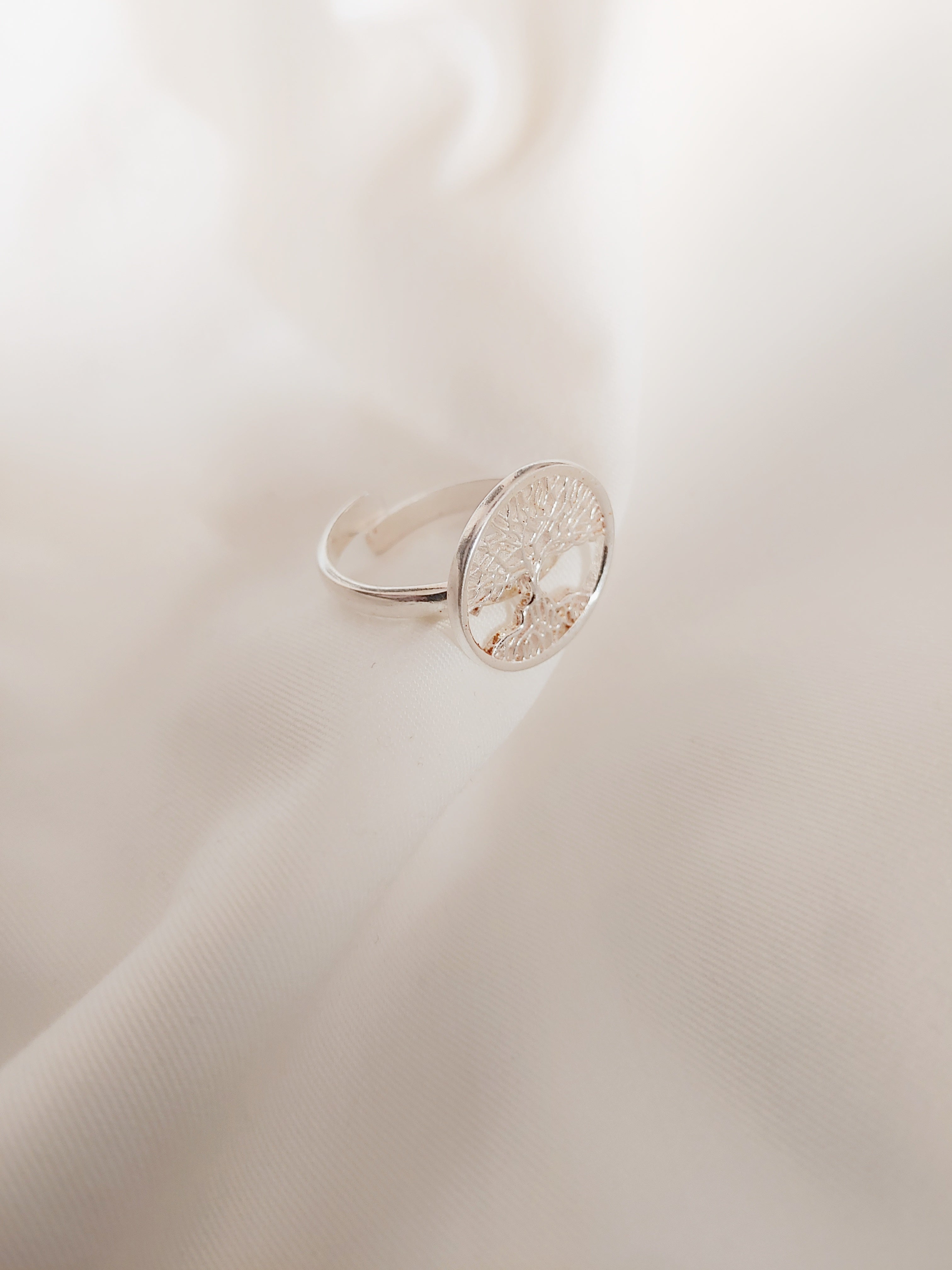 Vriksha Traditional 92.5 Silver Adjustable Ring