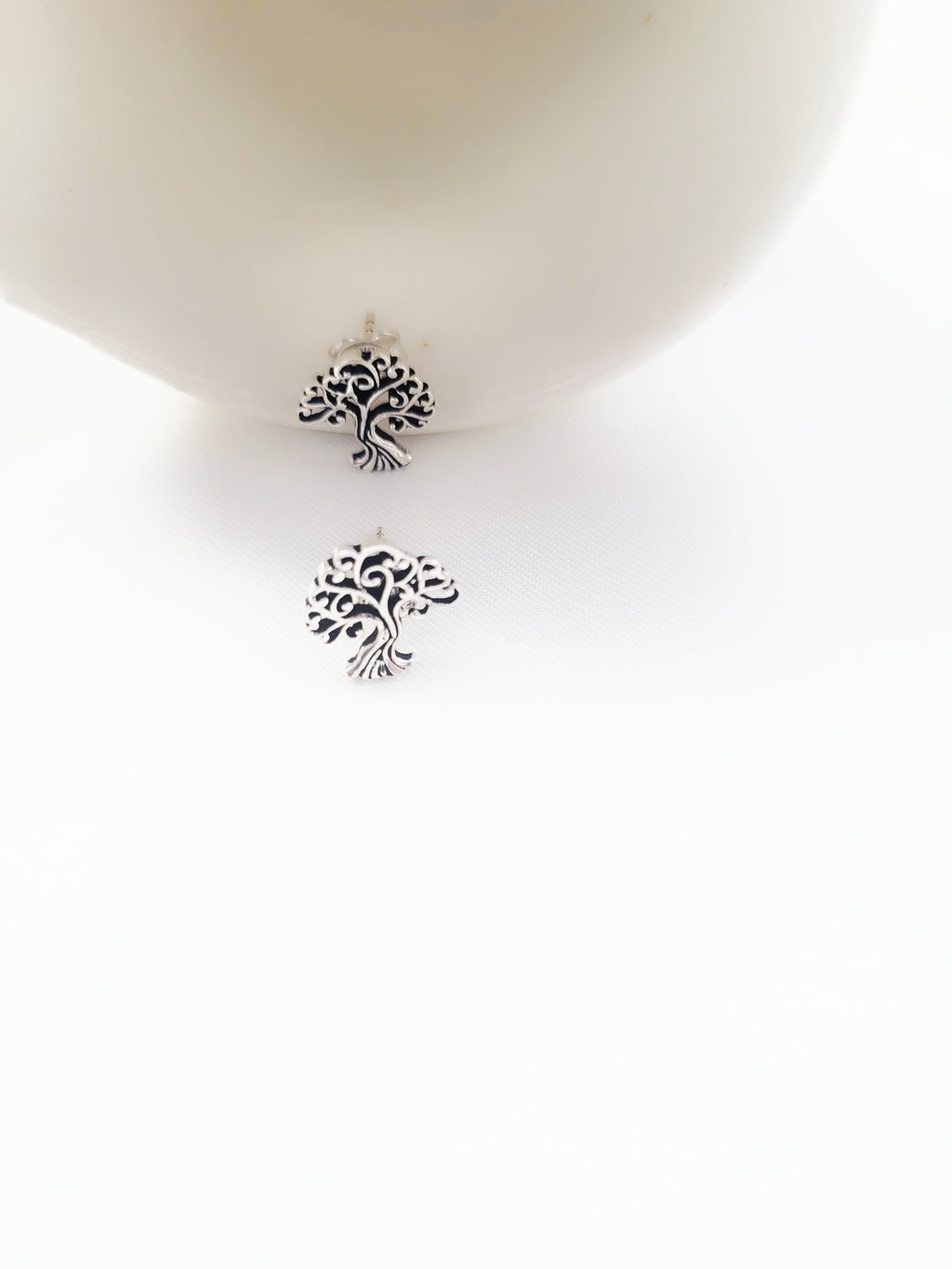 Tree Stud 92.5 Silver Earrings - Handcrafted