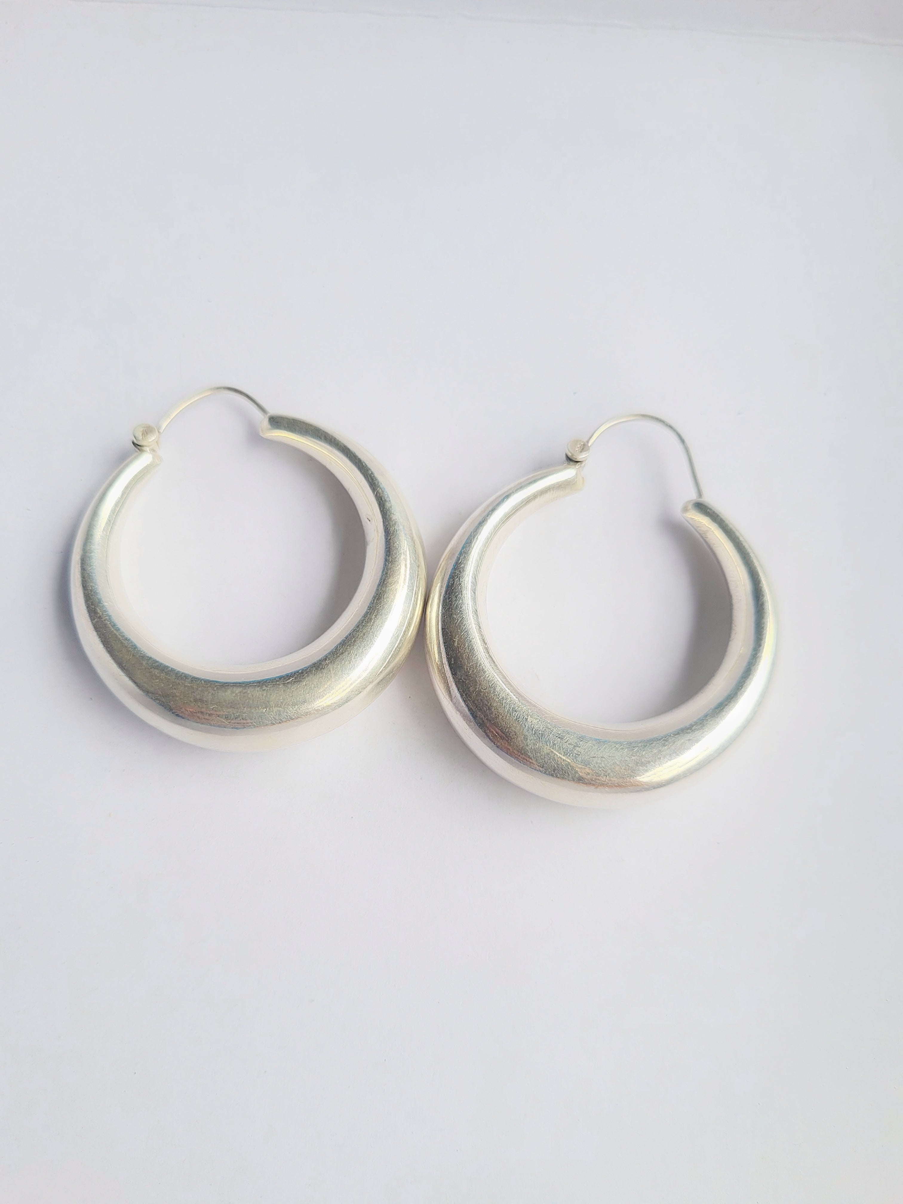 Chandrika Bell 92.5 Silver Statement Hoop Earrings