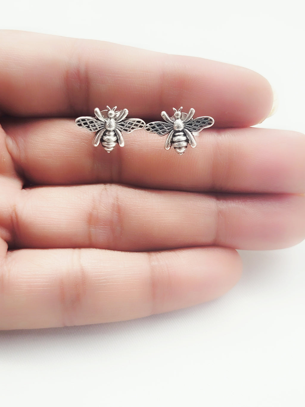 Buzzing Beauty Stud 92.5 Silver Earrings - Handcrafted