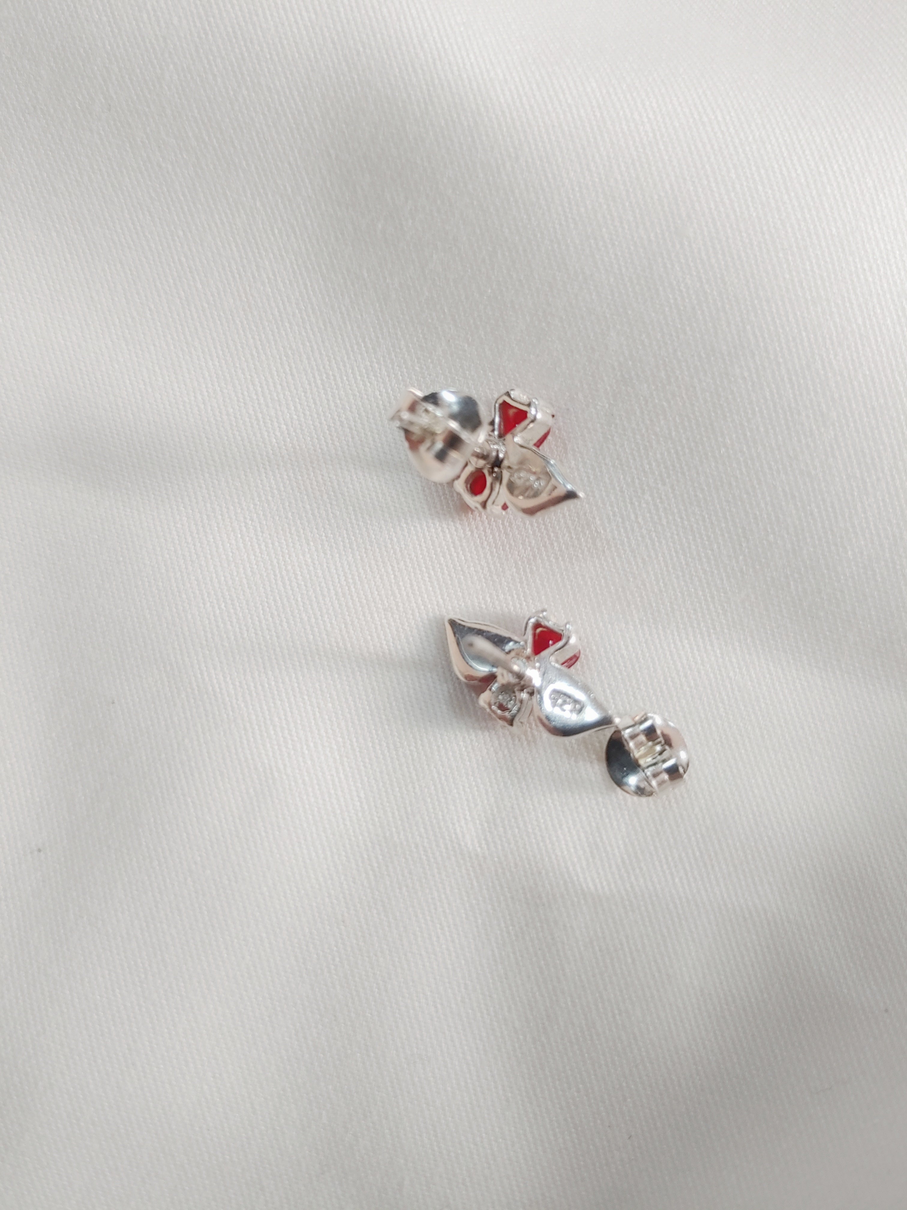 Angel Wing 92.5 Silver Marcasite Stud Earrings