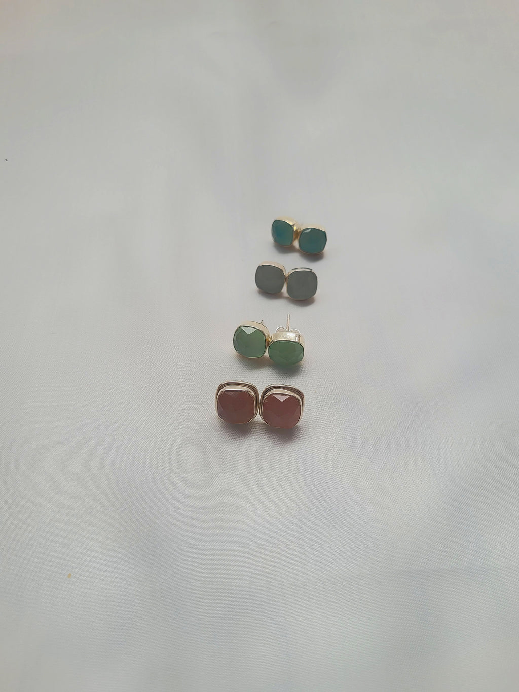 Glow Stone 92.5 Silver Studs - Handcrafted