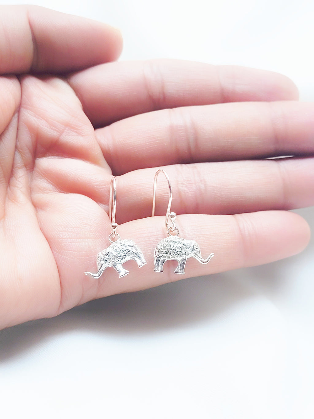 Haathi Shobha 92.5 Silver Drop Earrings - Handcrafted