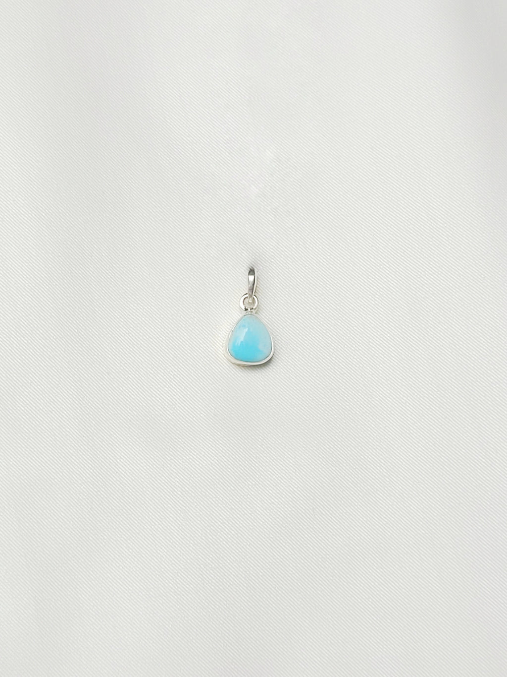 Larimar Teardrop 92.5 Silver Pendant (Without Chain)
