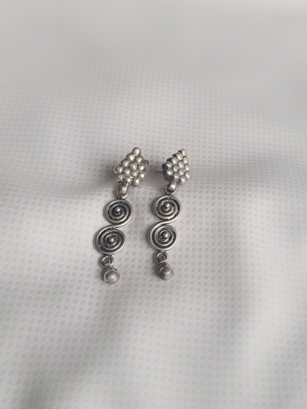 Spiral Dome 92.5 Silver Earrings - Handcrafted