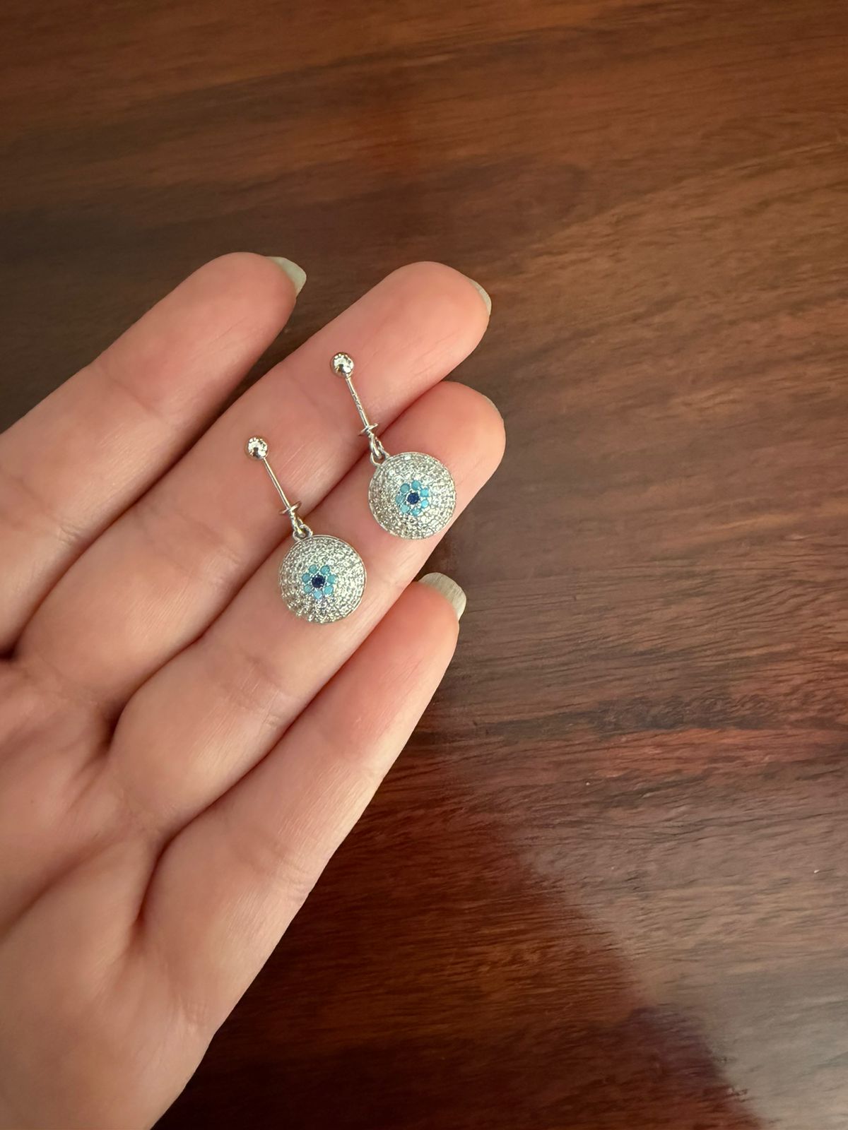 Everyday Bugadi - Evil Eye Helix Earrings - 92.5 Silver