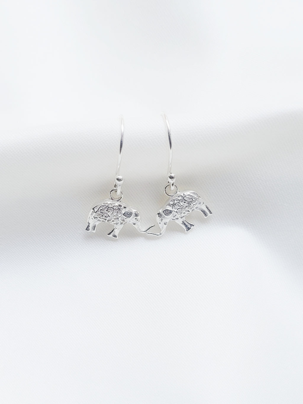 Haathi Shobha 92.5 Silver Drop Earrings - Handcrafted
