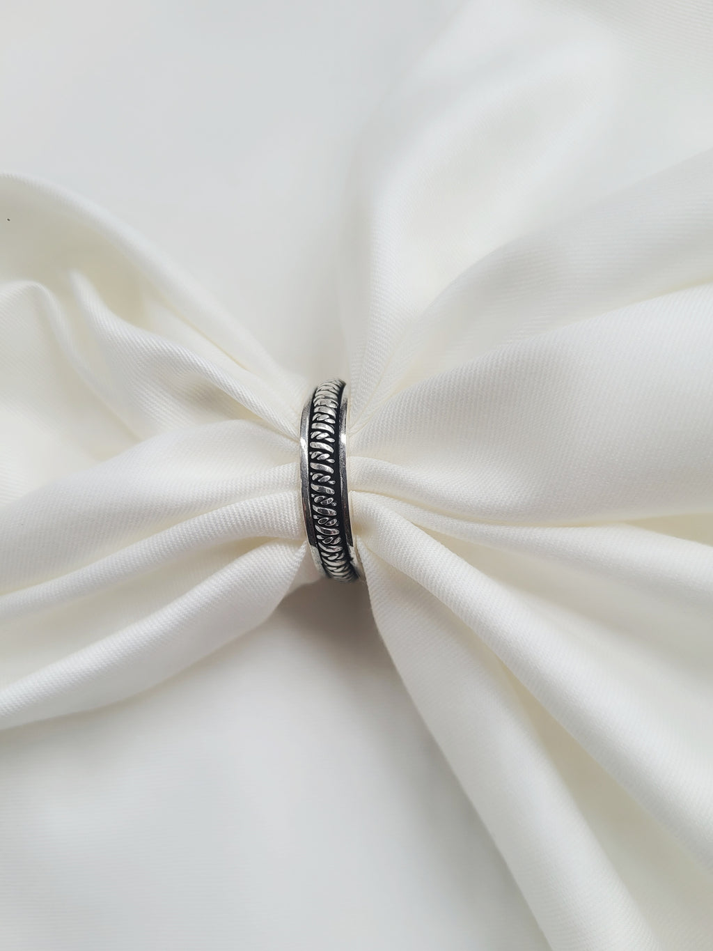 Unity Twist Band 92.5 Silver Handcrafted Men’s Ring