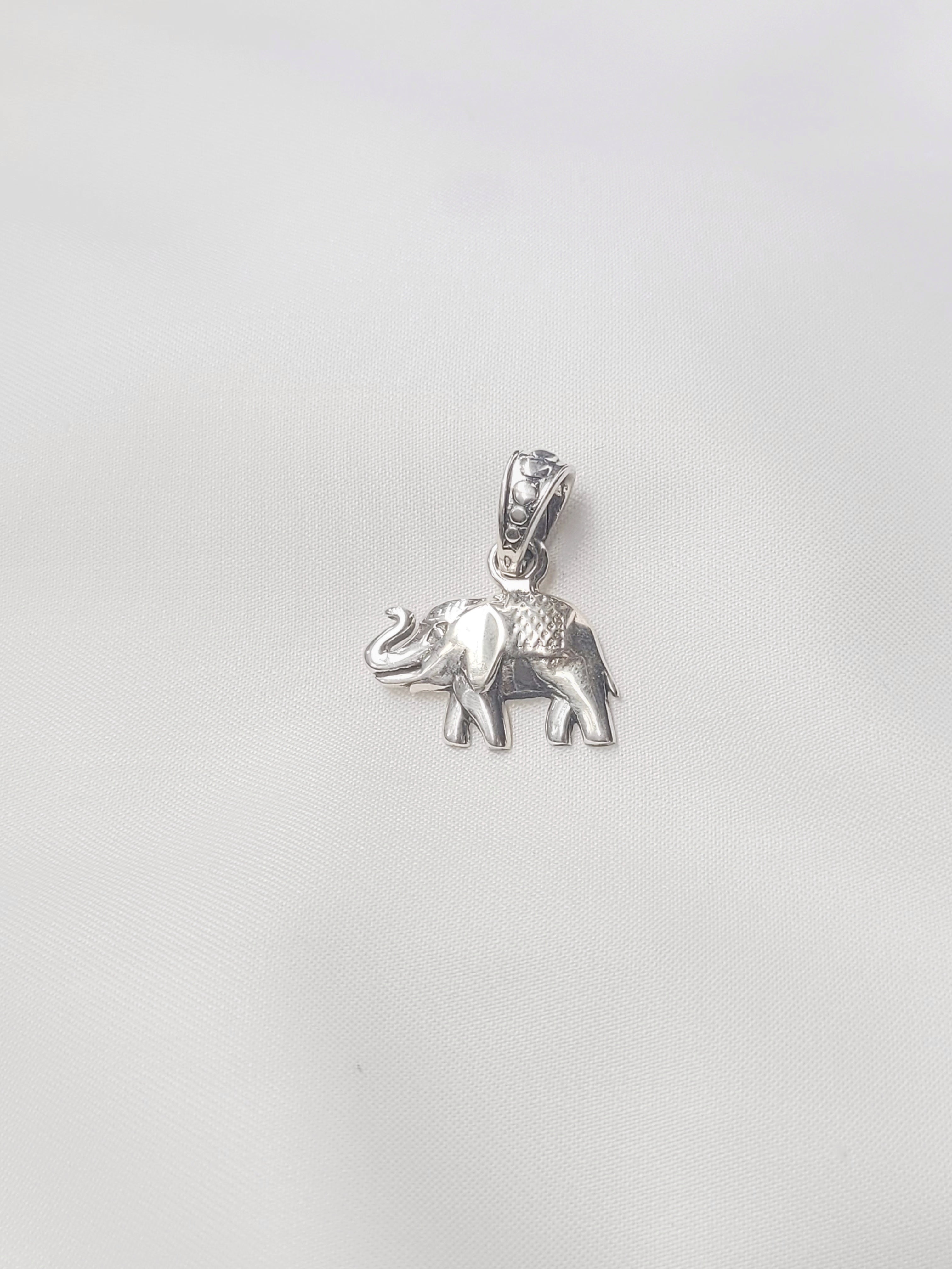 Elephant Grace 92.5 Silver Pendant (Without Chain) - Handcrafted