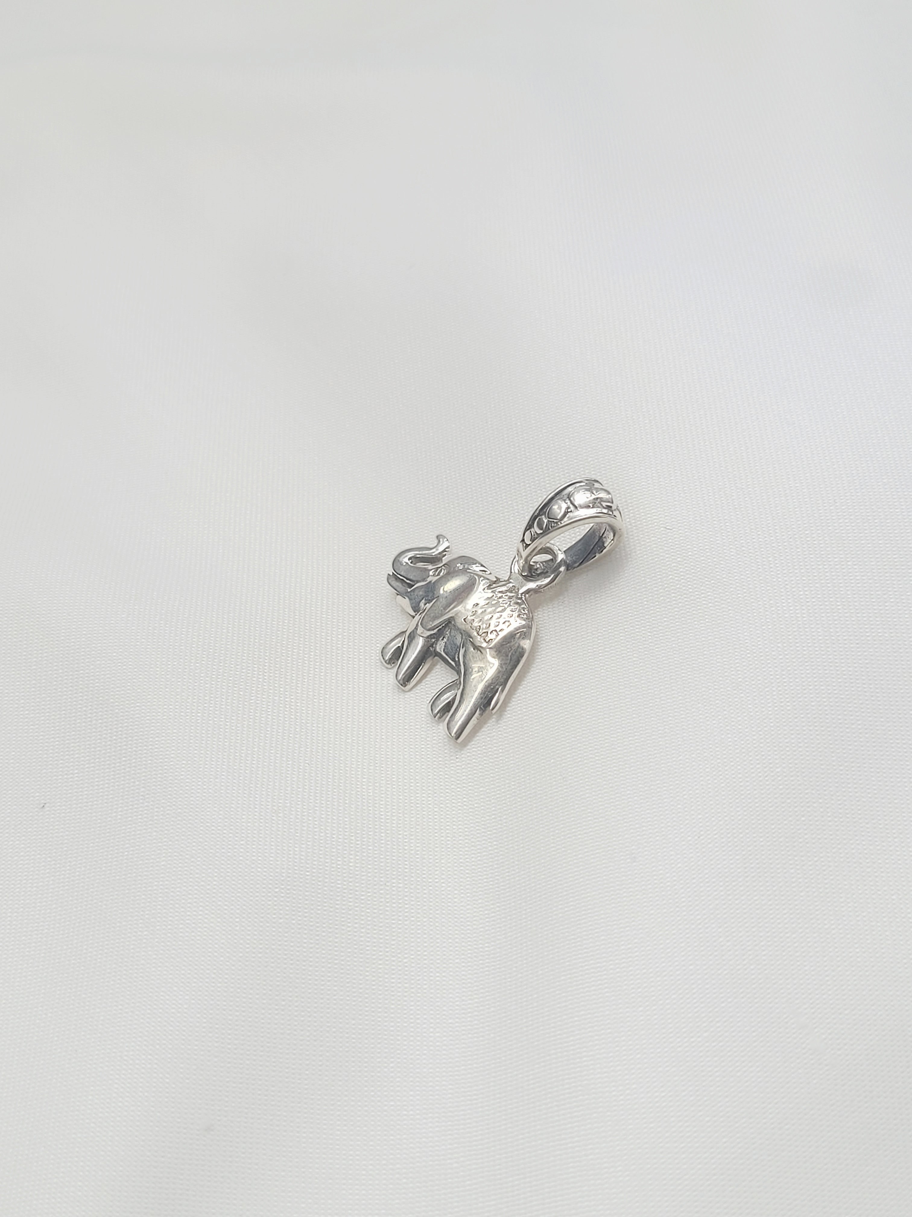 Elephant Grace 92.5 Silver Pendant (Without Chain) - Handcrafted
