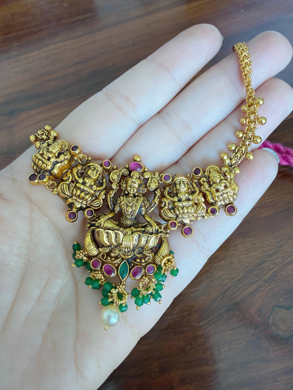 Shrivalli Haar - 925 Silver Gold Plated Temple Necklace