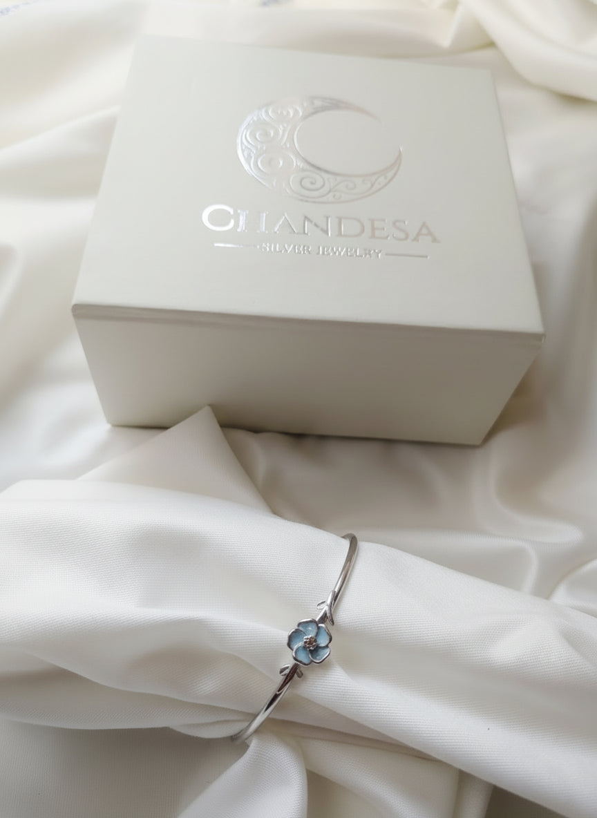 Blossom - 925 Silver Bracelet With Flower Motif for Kids