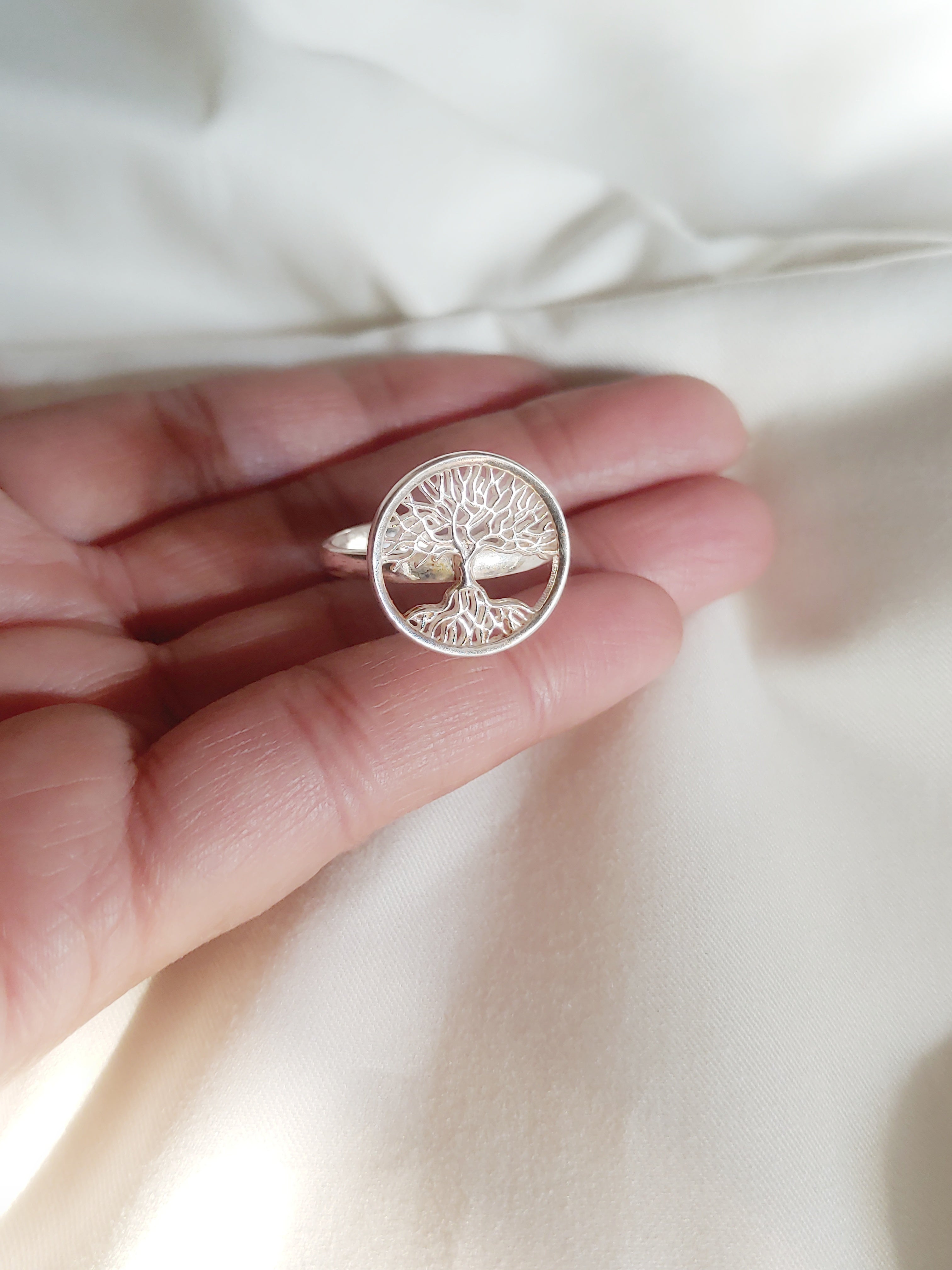 Vriksha Traditional 92.5 Silver Adjustable Ring