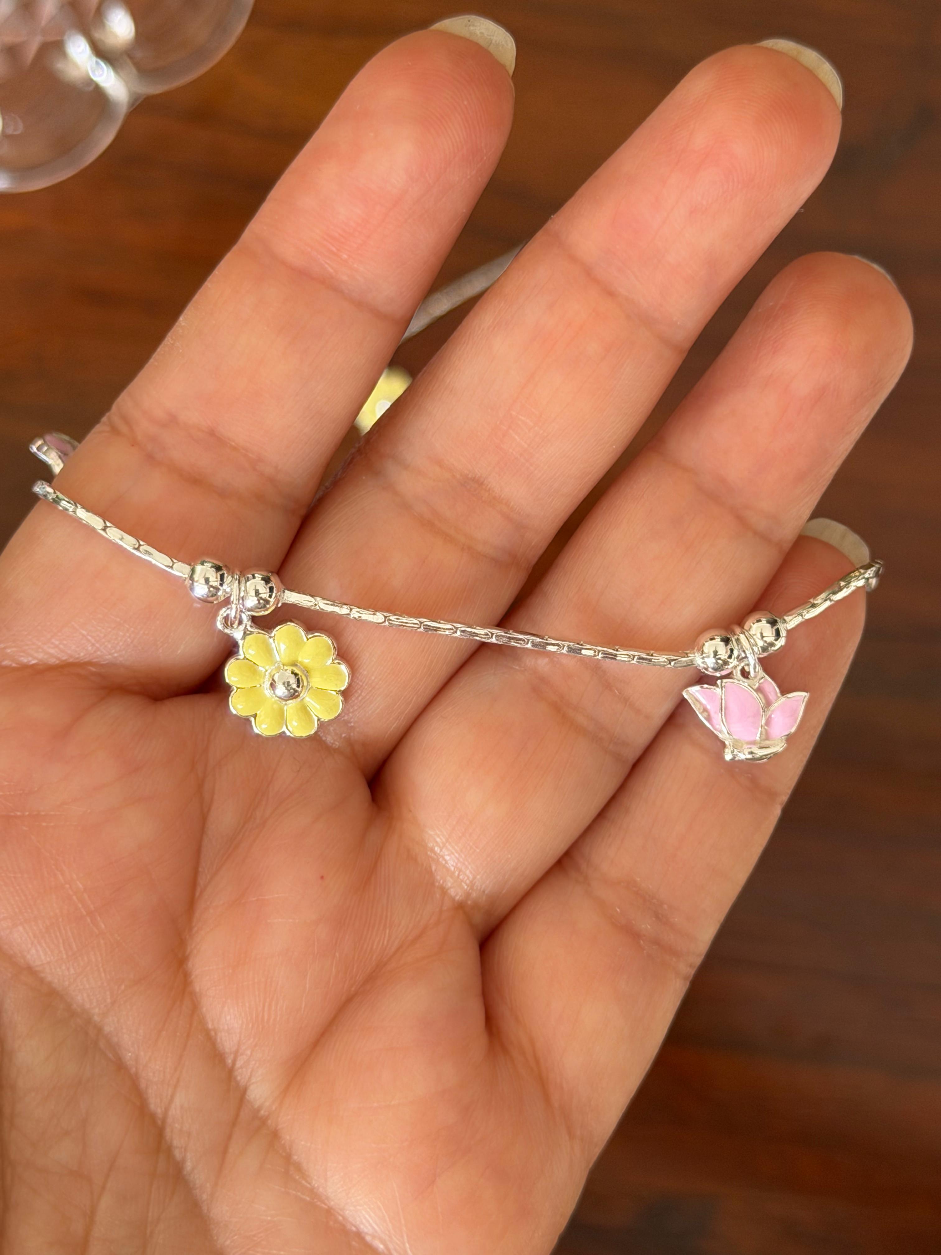 Gulbahar Little Steps - 92.5 Silver Anklets for Kids