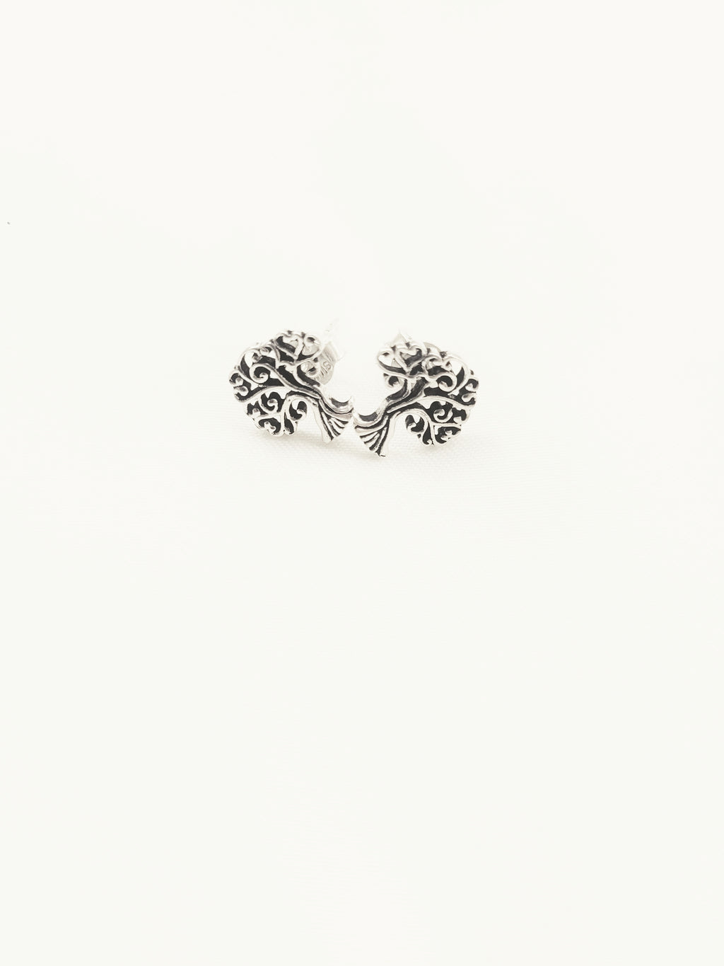 Tree Stud 92.5 Silver Earrings - Handcrafted