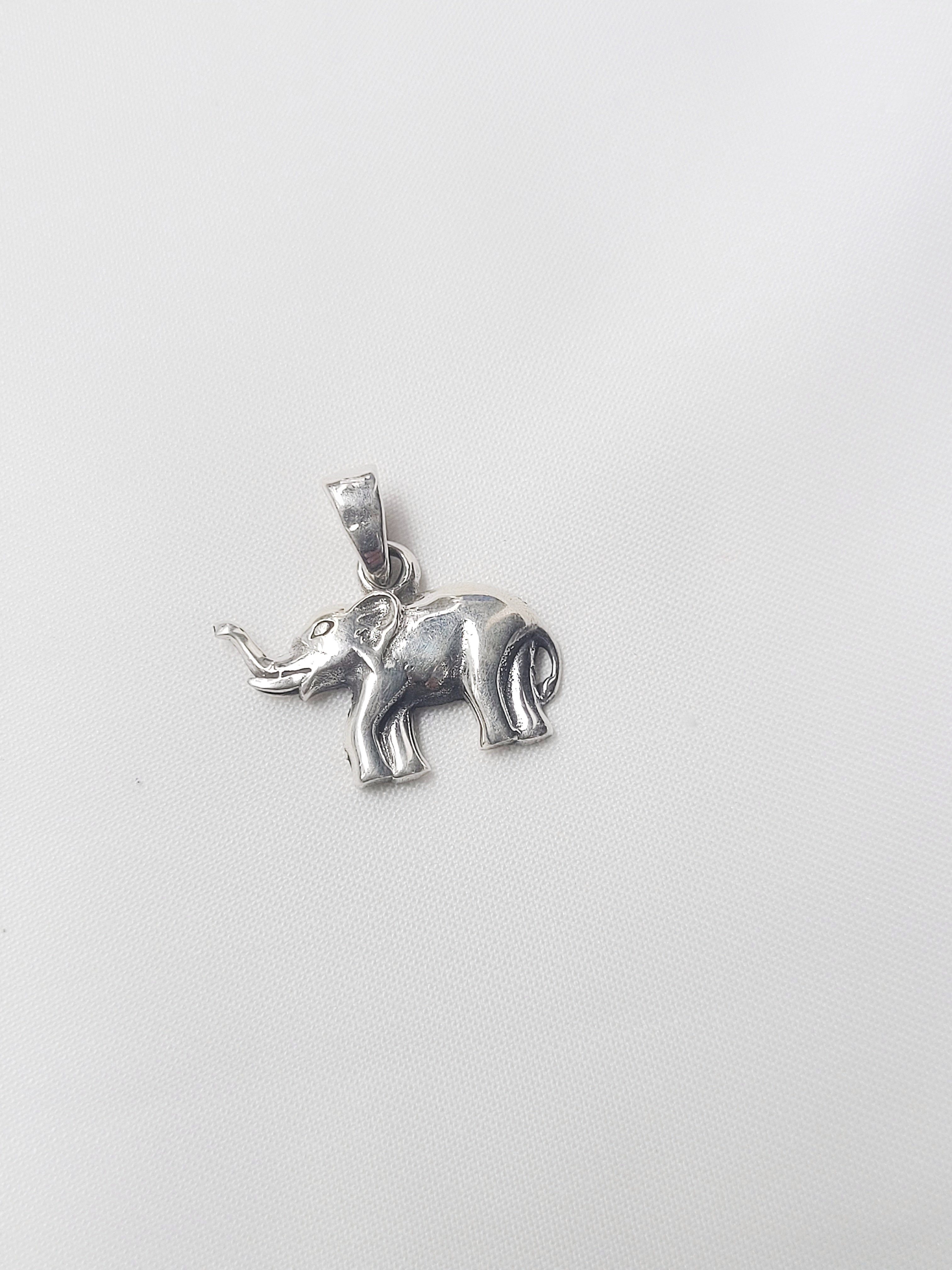 Tusker Charm 92.5 Silver Pendant (Without Chain) - Handcrafted