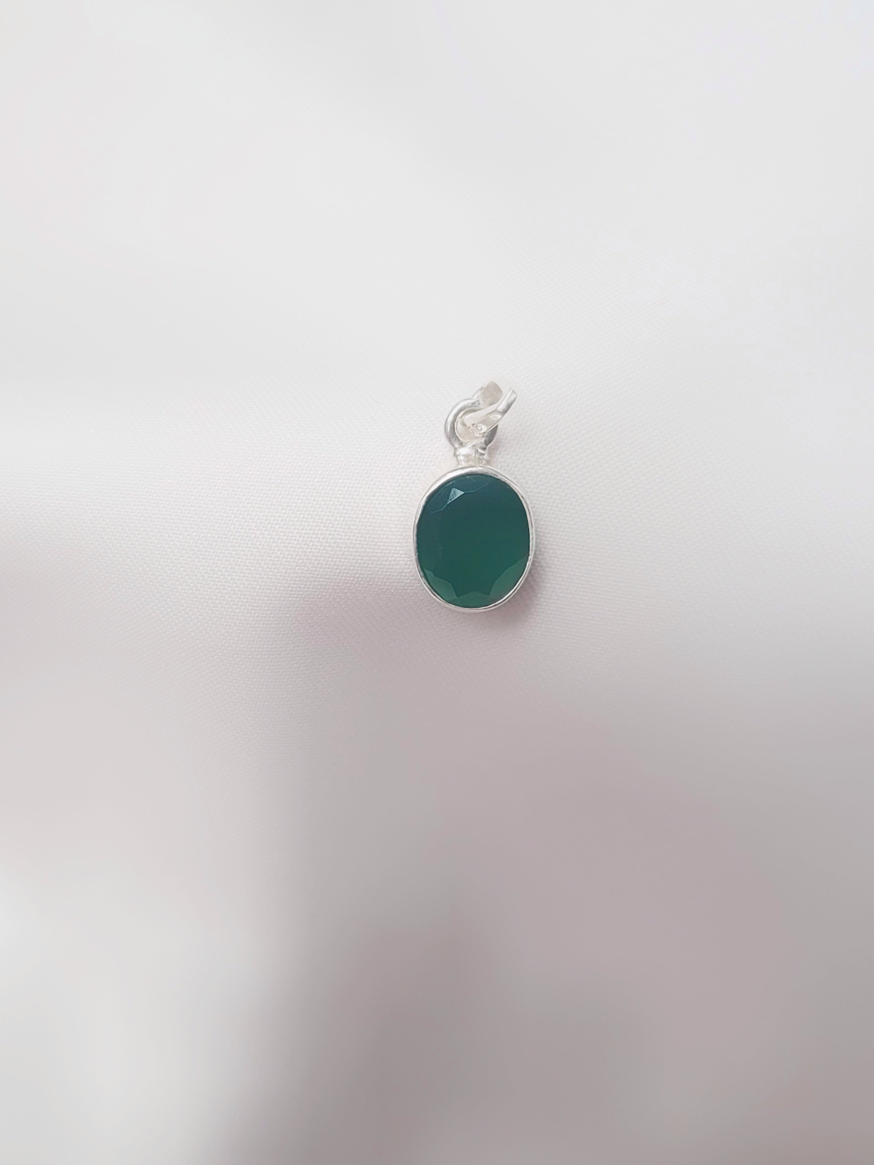 Emerald Essence 92.5 Silver Pendant (Without Chain)
