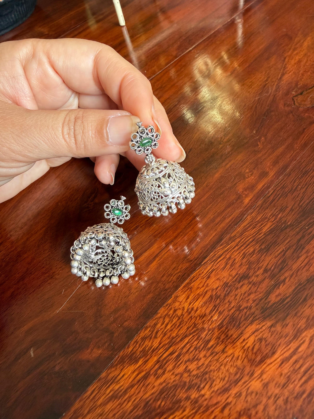 Meher - Dome Shaped Jhumkis 925 Silver Jhumkis