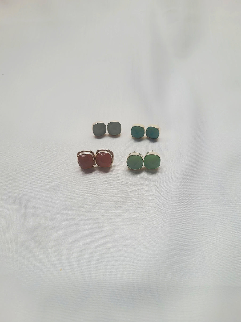 Glow Stone 92.5 Silver Studs - Handcrafted